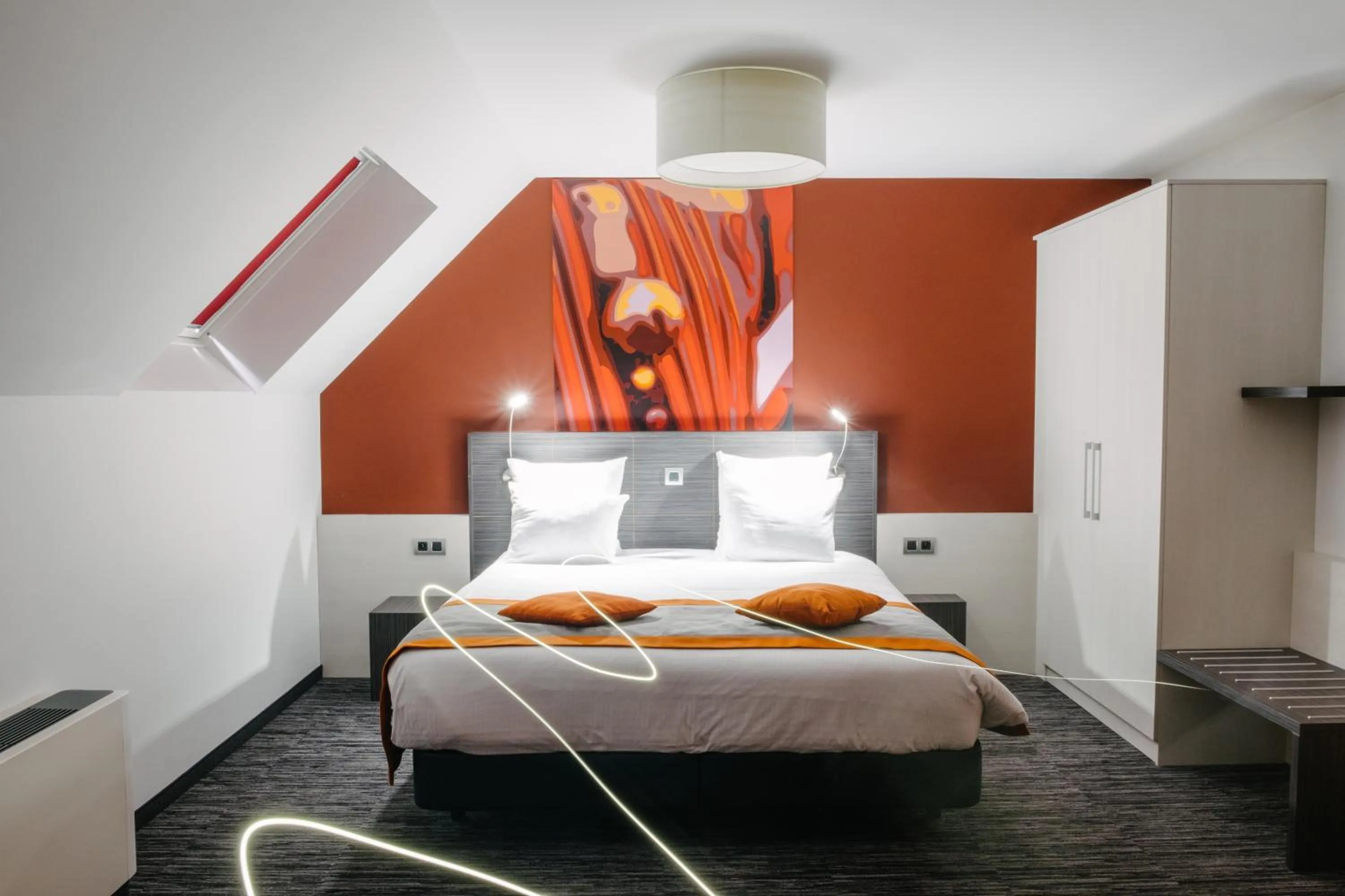 Photo of the whole room, Bed in Orange Hotel La Louvière
