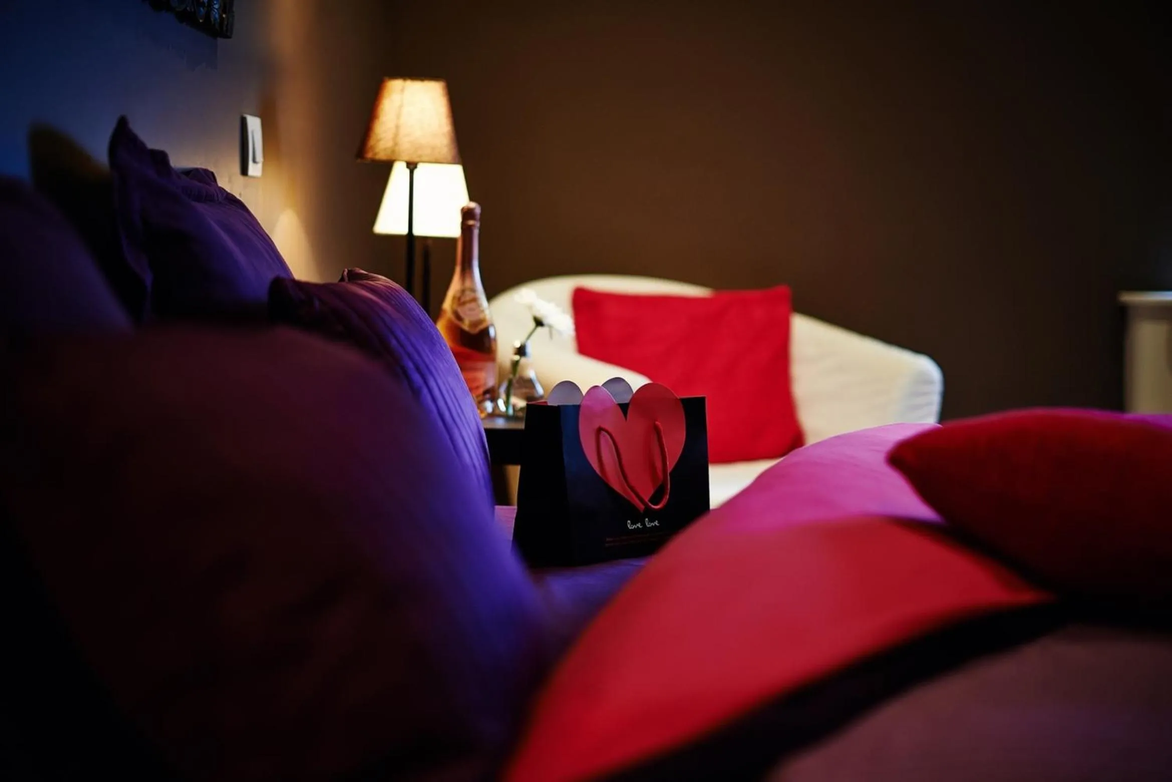 Seating area, Bed in B&B Au Clair Obscur