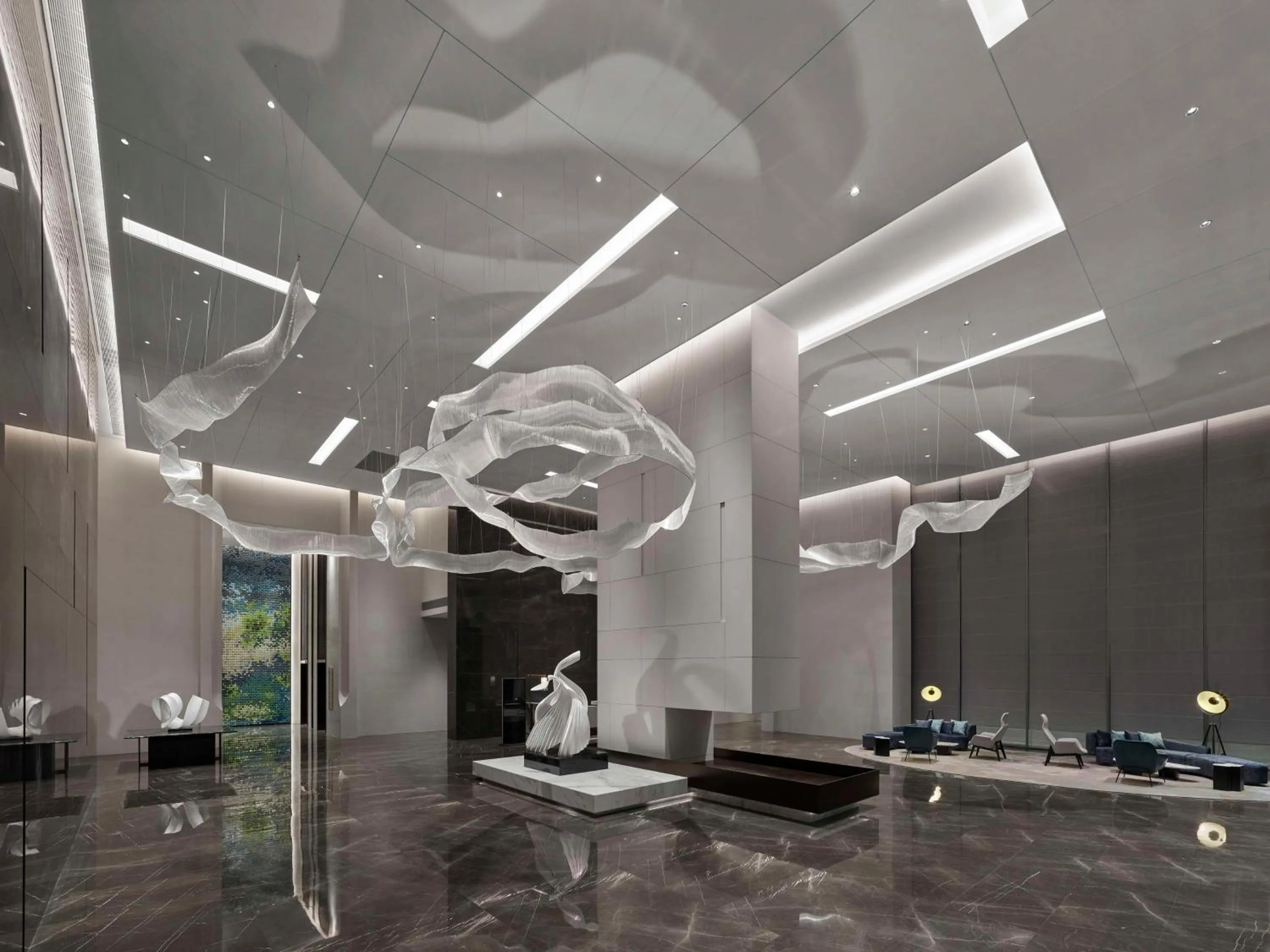 Lobby or reception in Hilton Zhuji