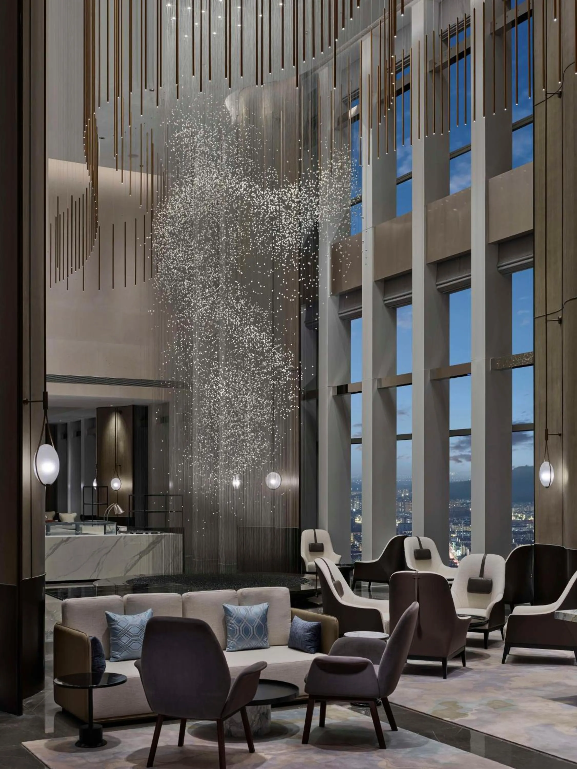 Lobby or reception in Hilton Zhuji