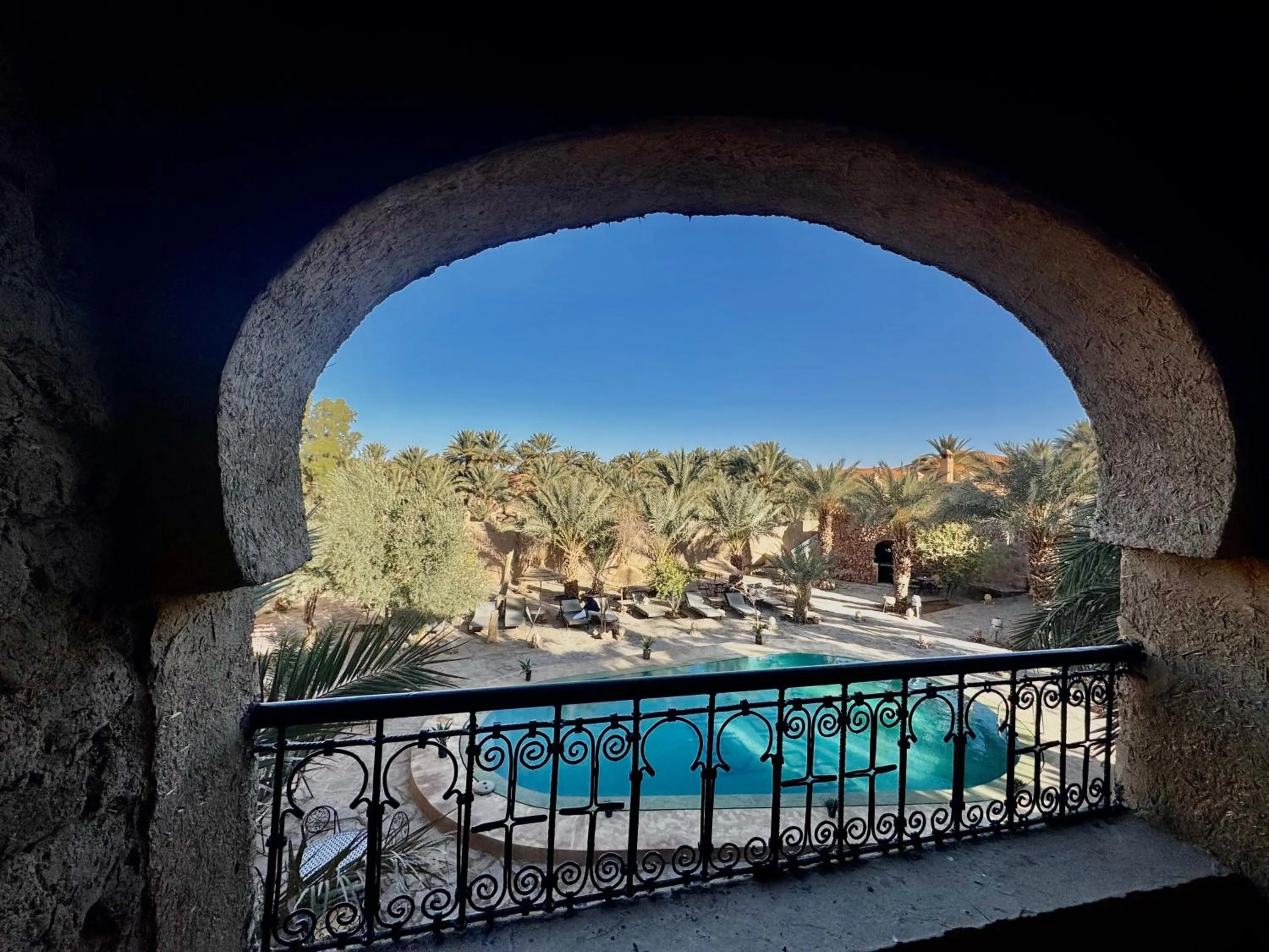 Pool view in Hotel ksar merzouga
