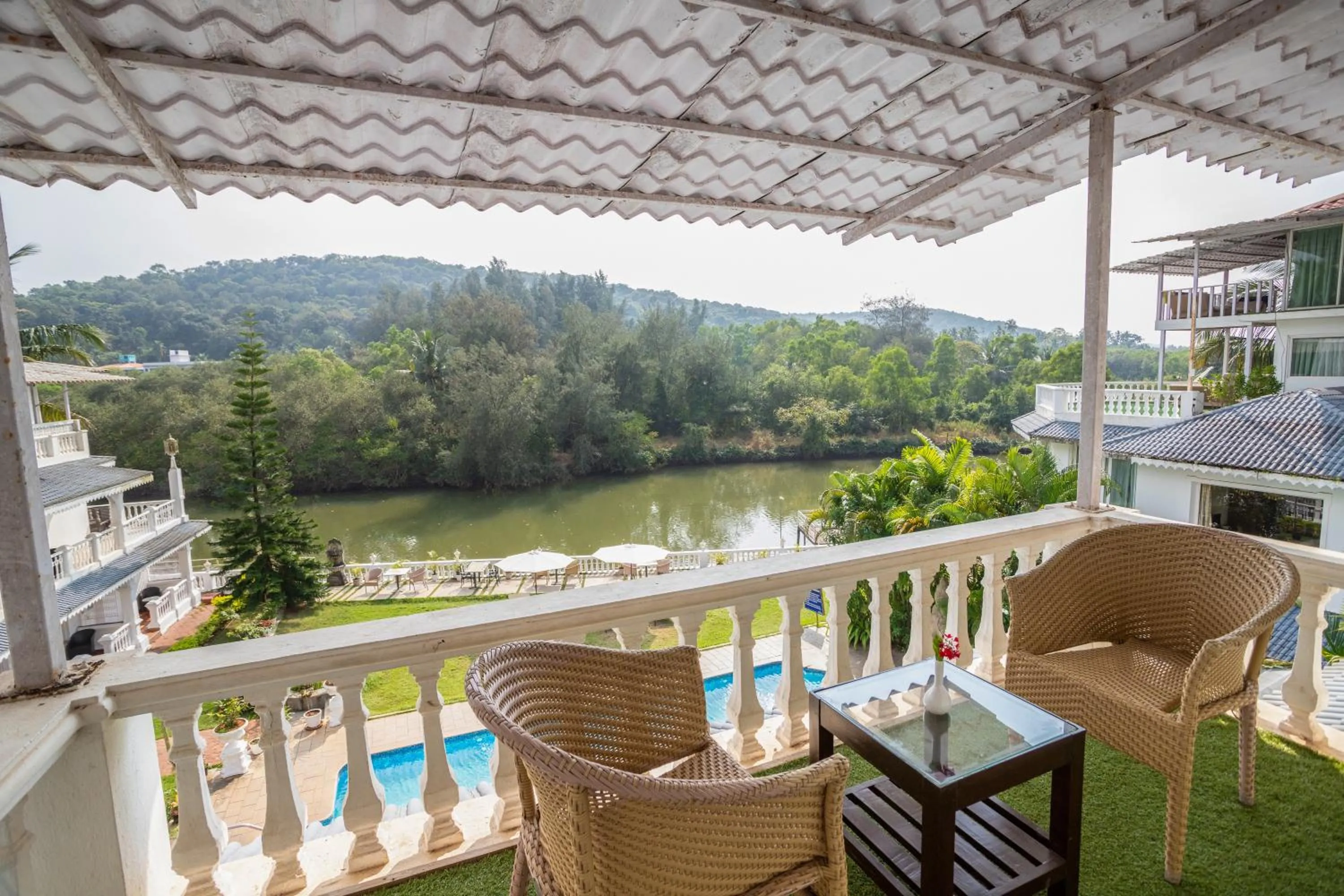 Garden view in Stone Wood Riverfront Resort, Siolim