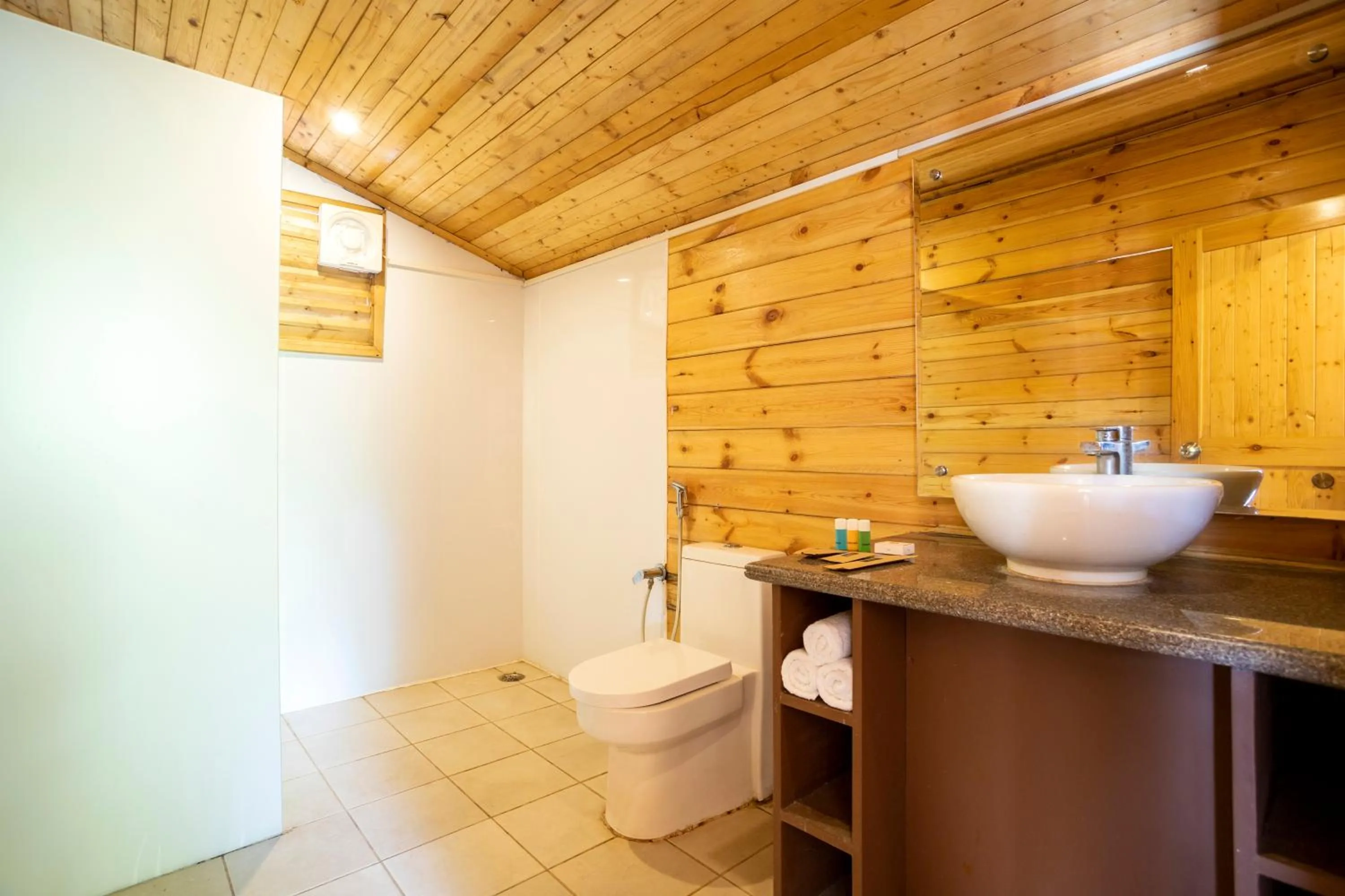 Bathroom in Stone Wood Riverfront Resort, Siolim