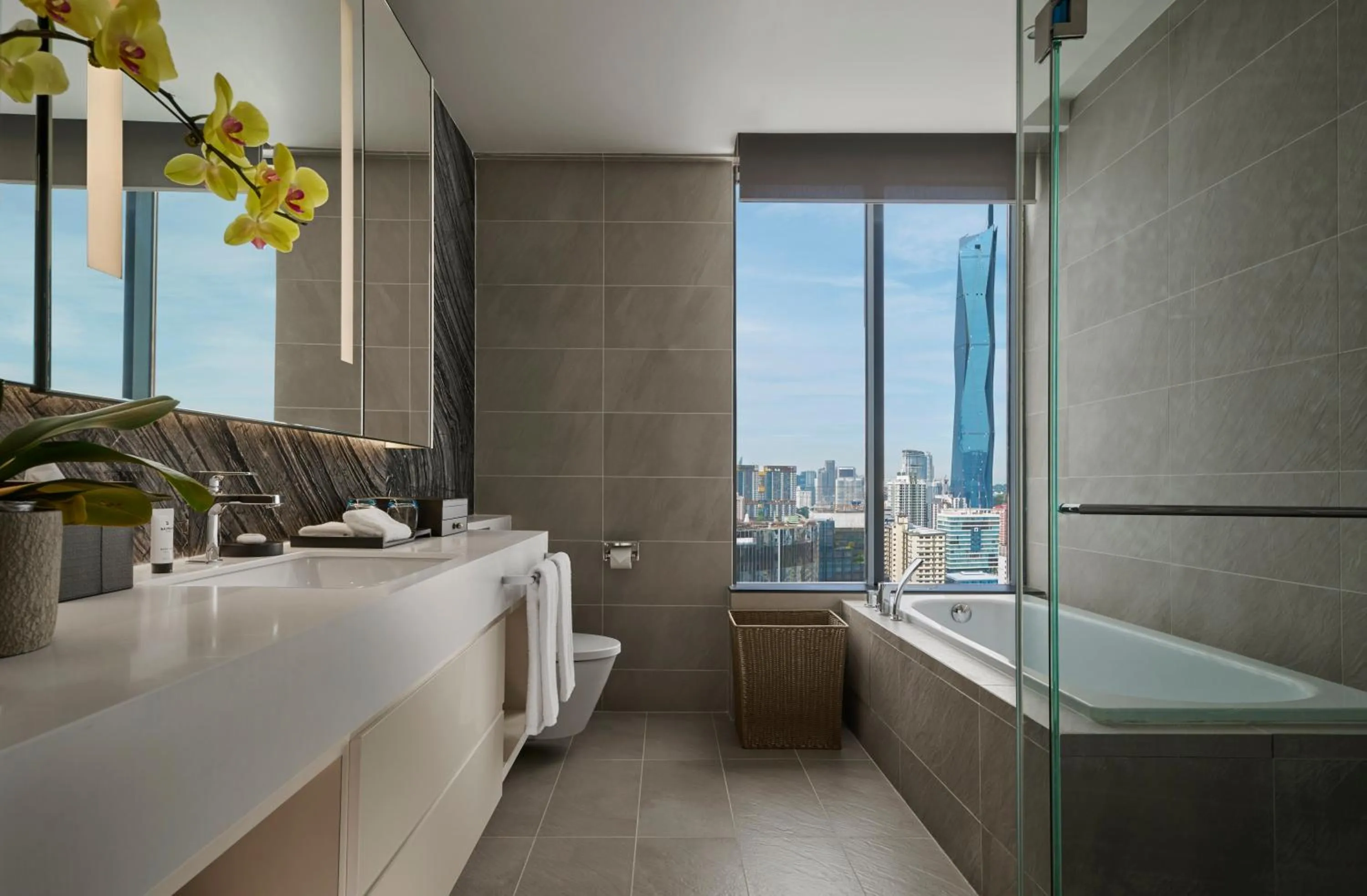 Bathroom in Pan Pacific Serviced Suites Kuala Lumpur