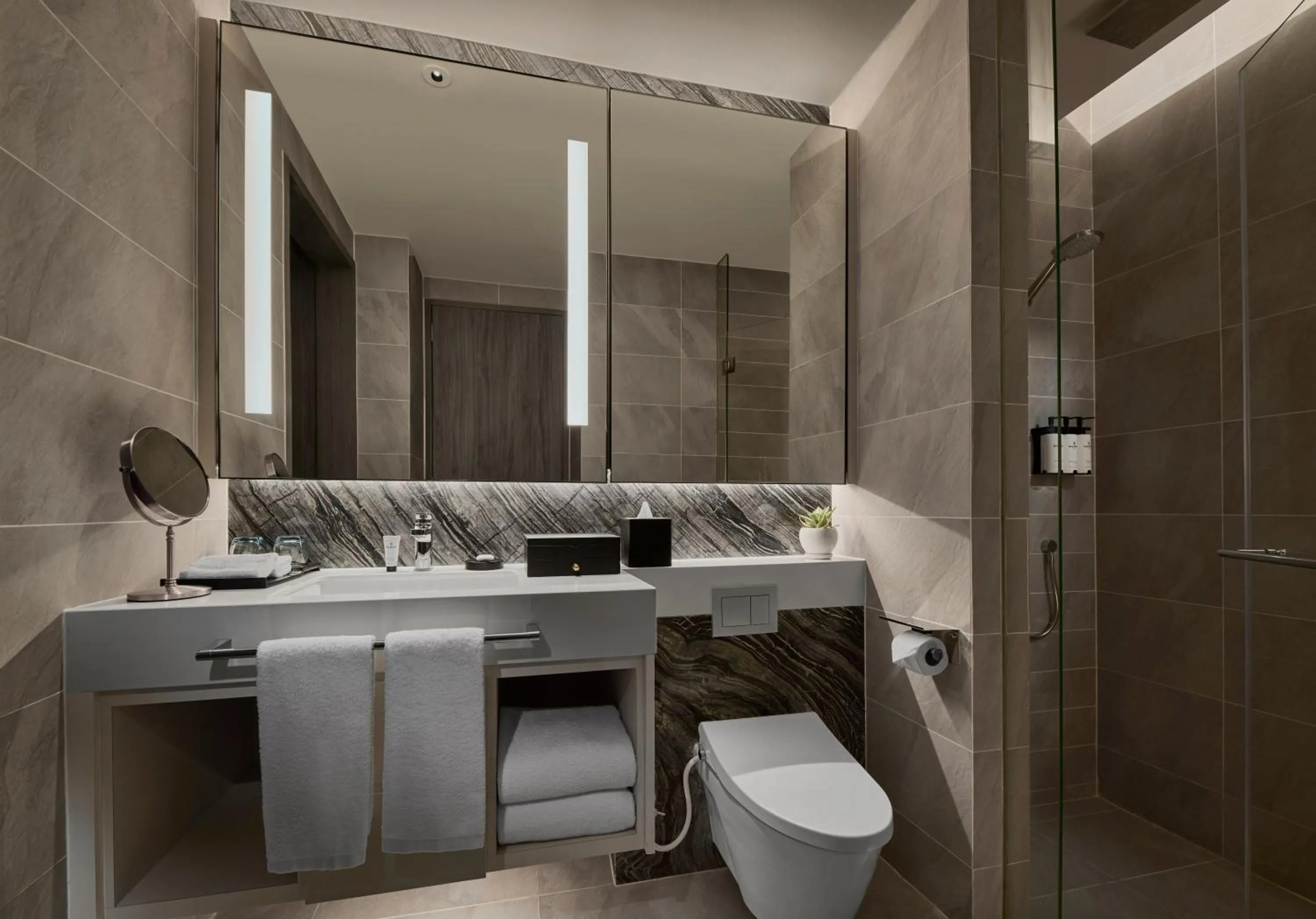 Shower in Pan Pacific Serviced Suites Kuala Lumpur