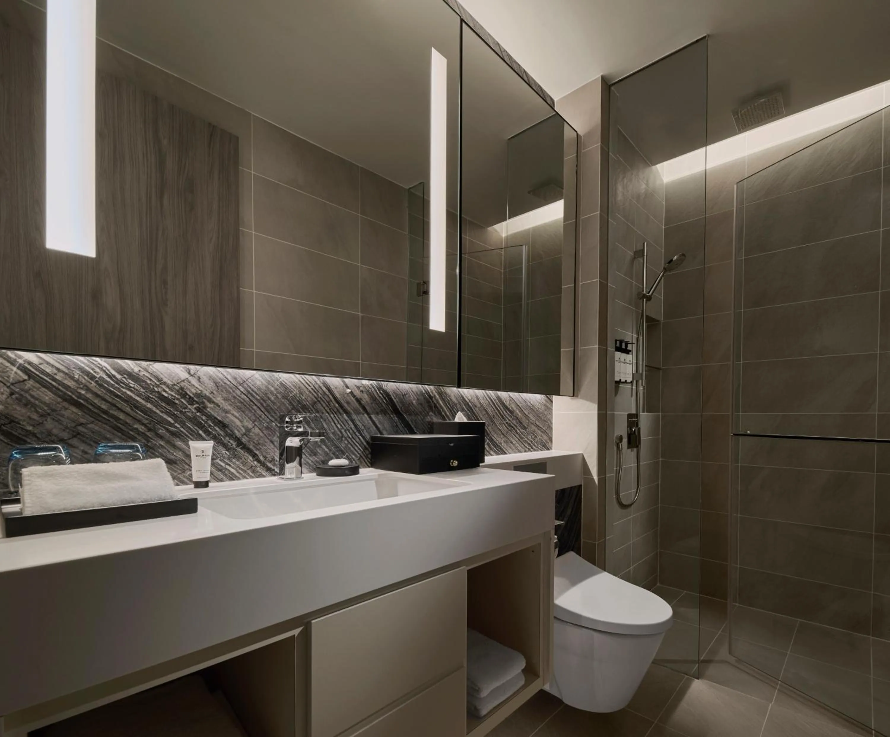 Shower in Pan Pacific Serviced Suites Kuala Lumpur