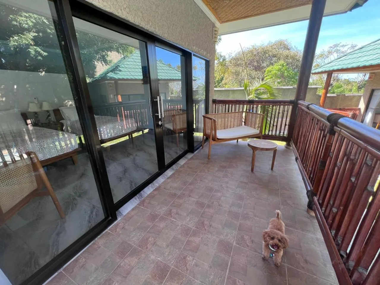 Balcony/Terrace in Lunar Dive Resort: Bamboo Villas
