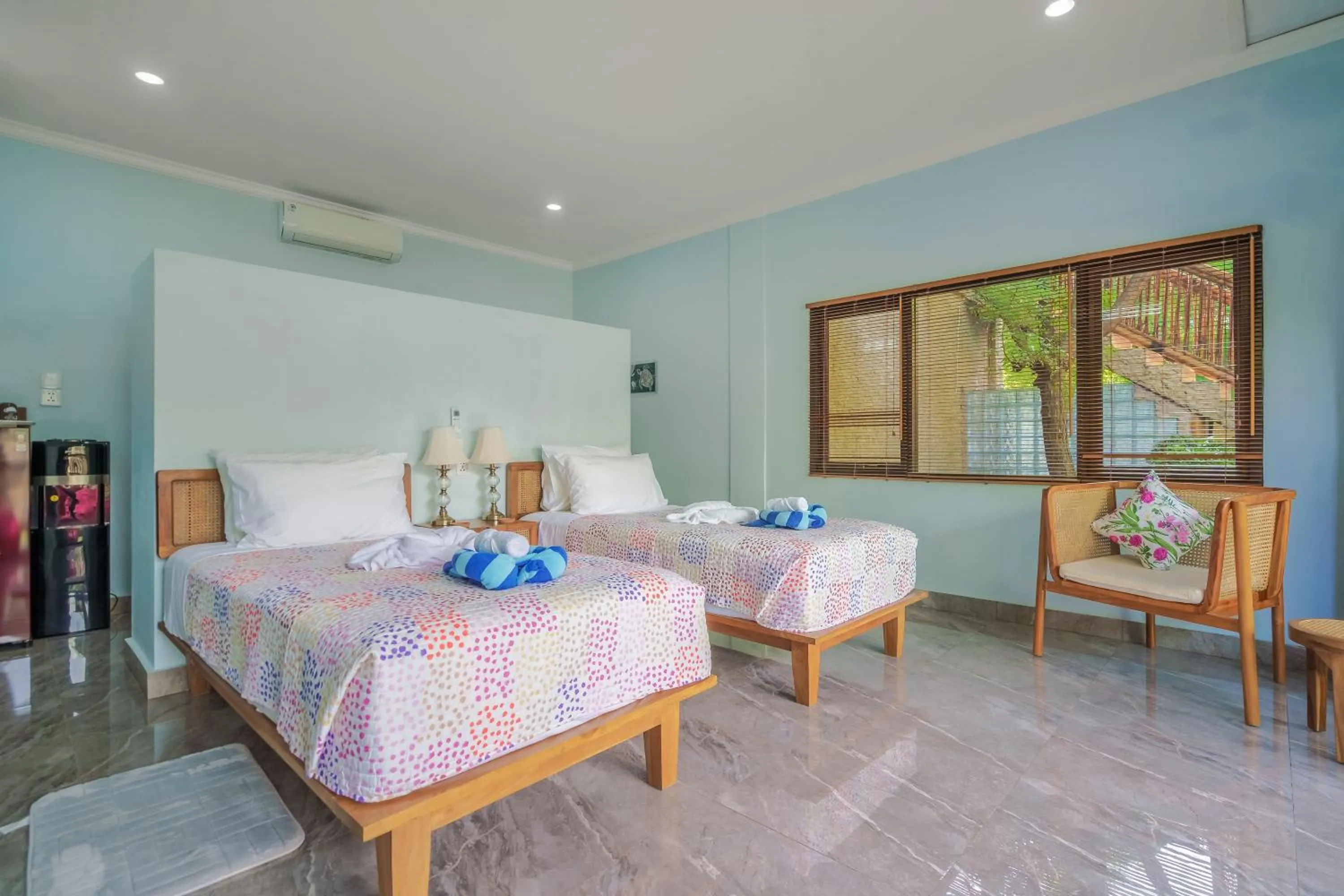 Bed in Lunar Dive Resort: Bamboo Villas