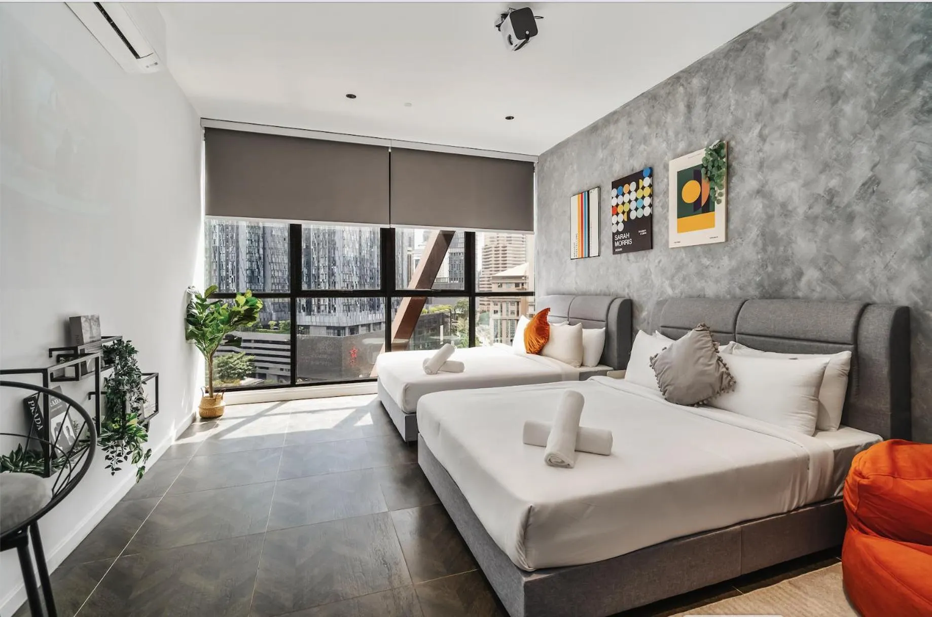 Bed in Greystone Scarletz Suites