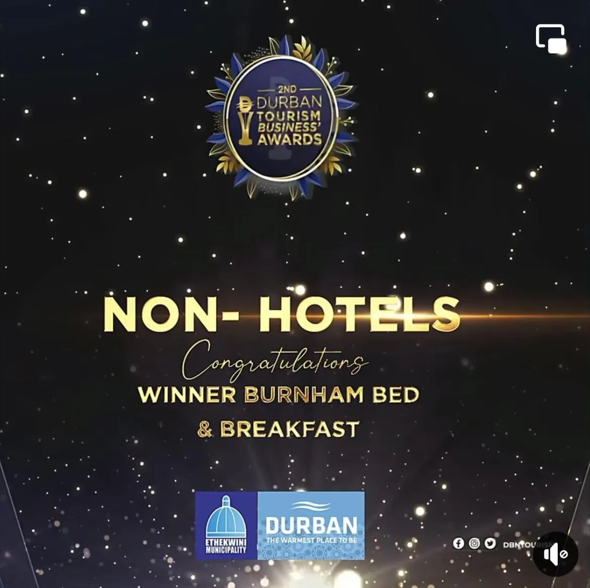 Certificate/Award in Burnham House B&B