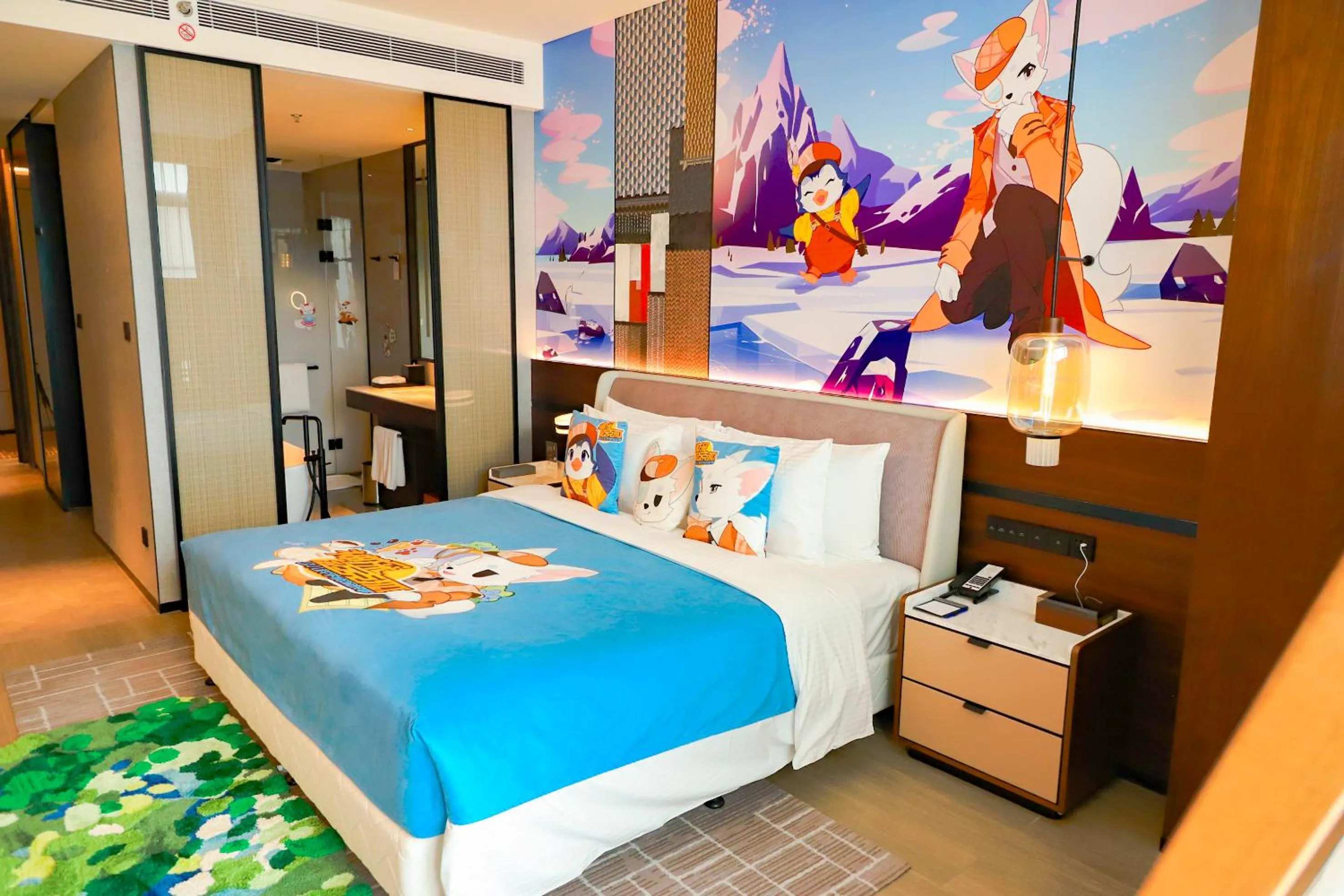 Photo of the whole room, Bed in Wanda Jin Xiaohe Xincheng