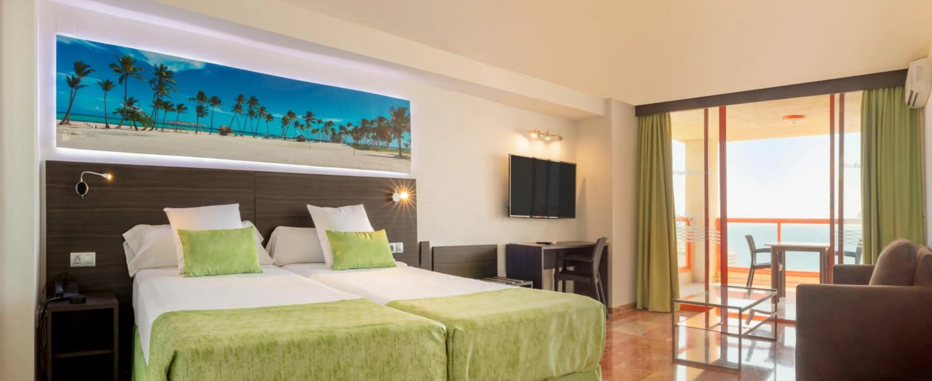 Bedroom, Bed in Magic Tropical Splash