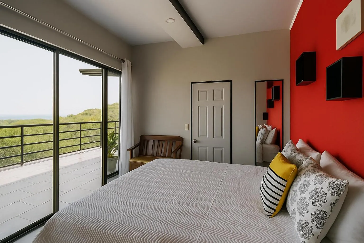 Bed in Vista del Pacifico Boutique Hotel