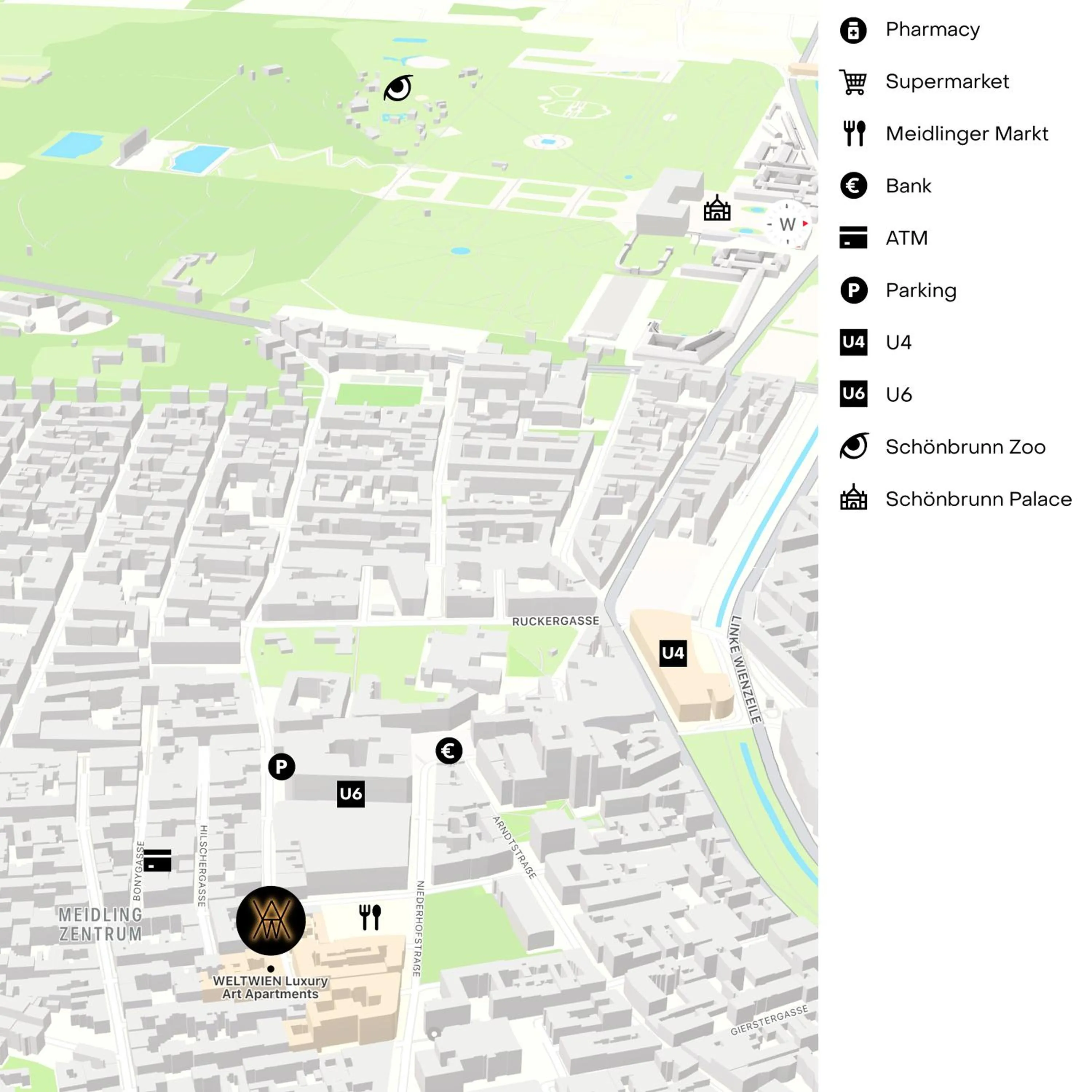 City view in WELTWIEN Luxury Art Apartments & Free Parking