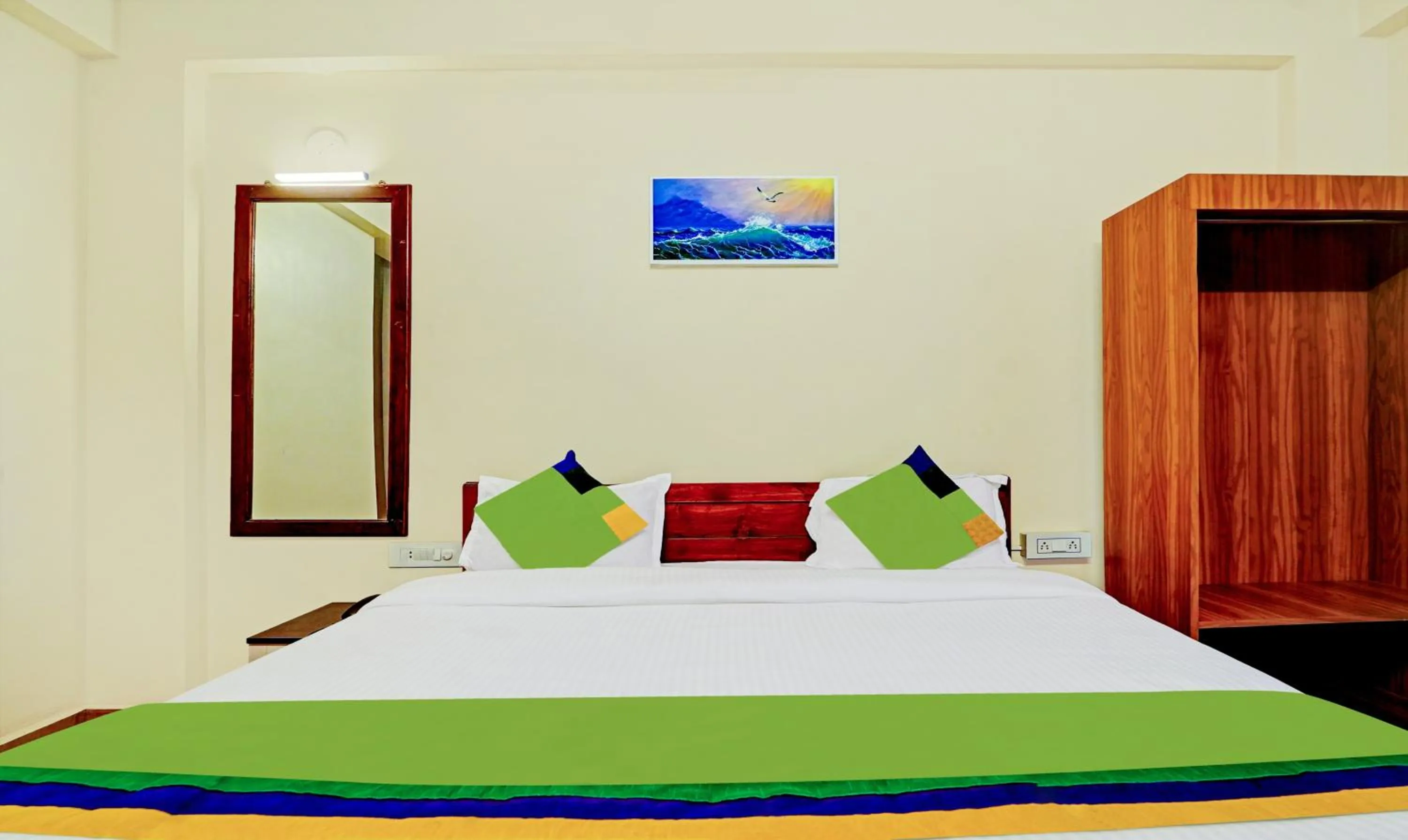 Bedroom, Bed in Treebo SS Residency With Mountain View