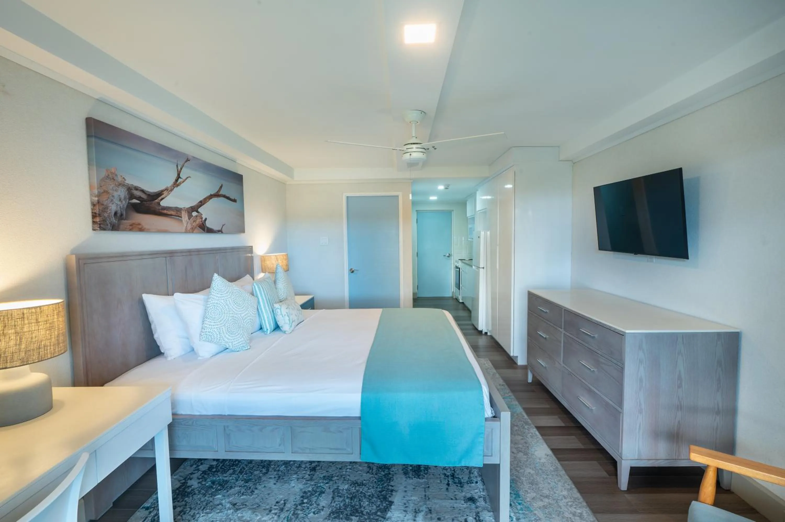 Bed in Blue Haven Holiday Apartments