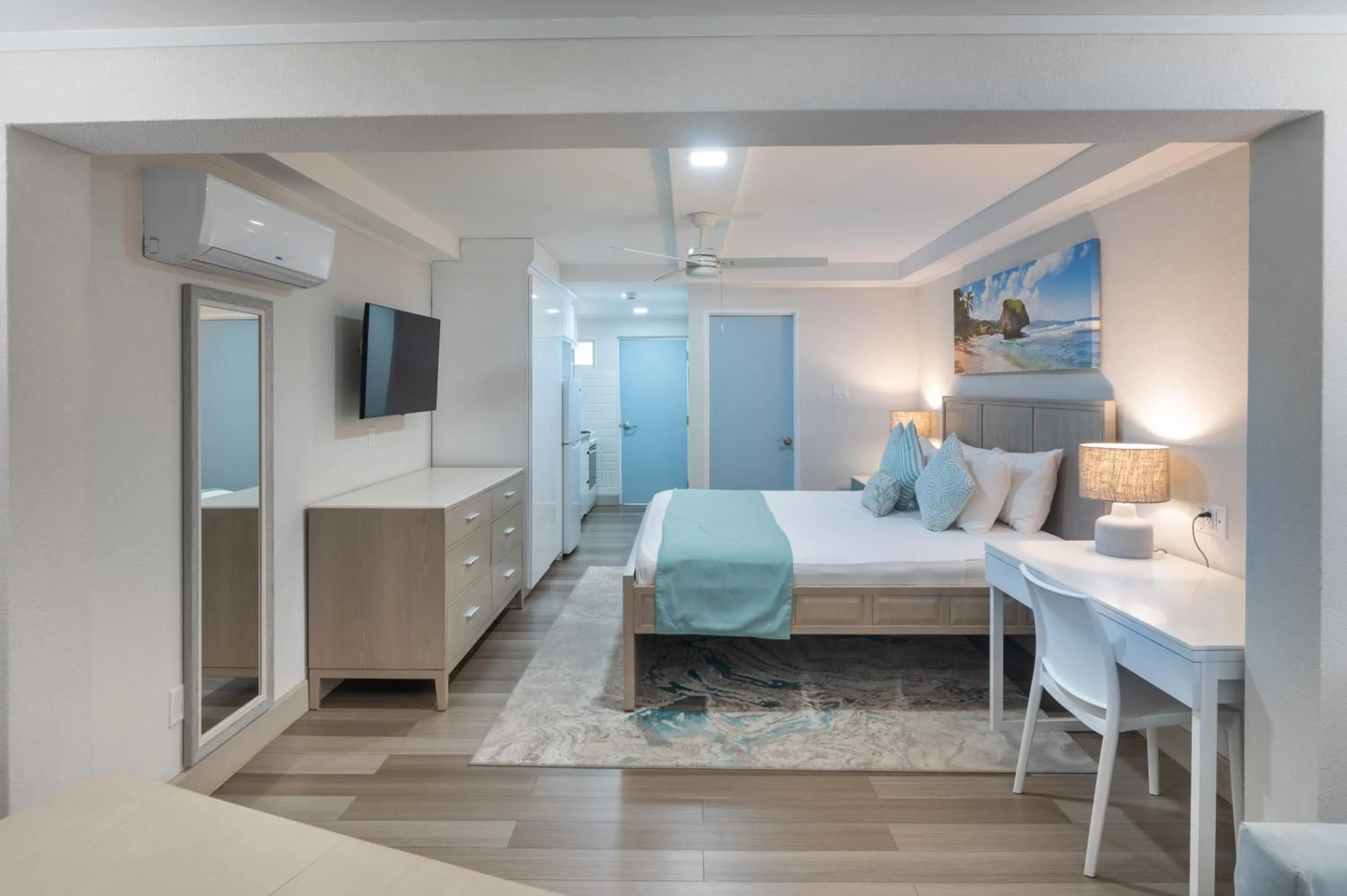 Bed in Blue Haven Holiday Apartments