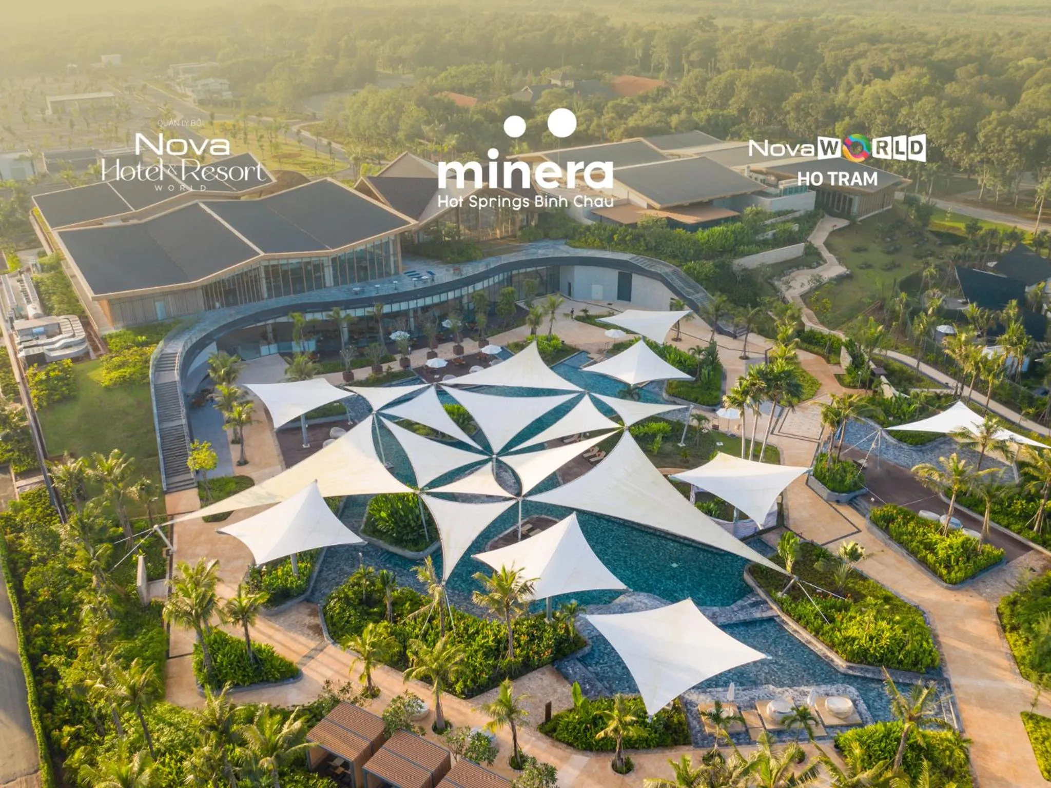 Bird's eye view in Minera Hot Springs Binh Chau