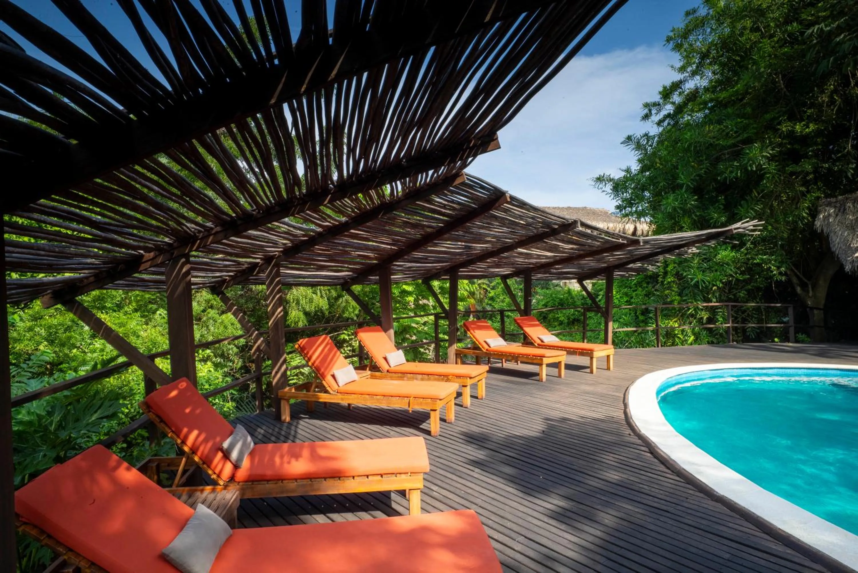 Swimming pool in Finca Barlovento Maloka, Tayrona Park