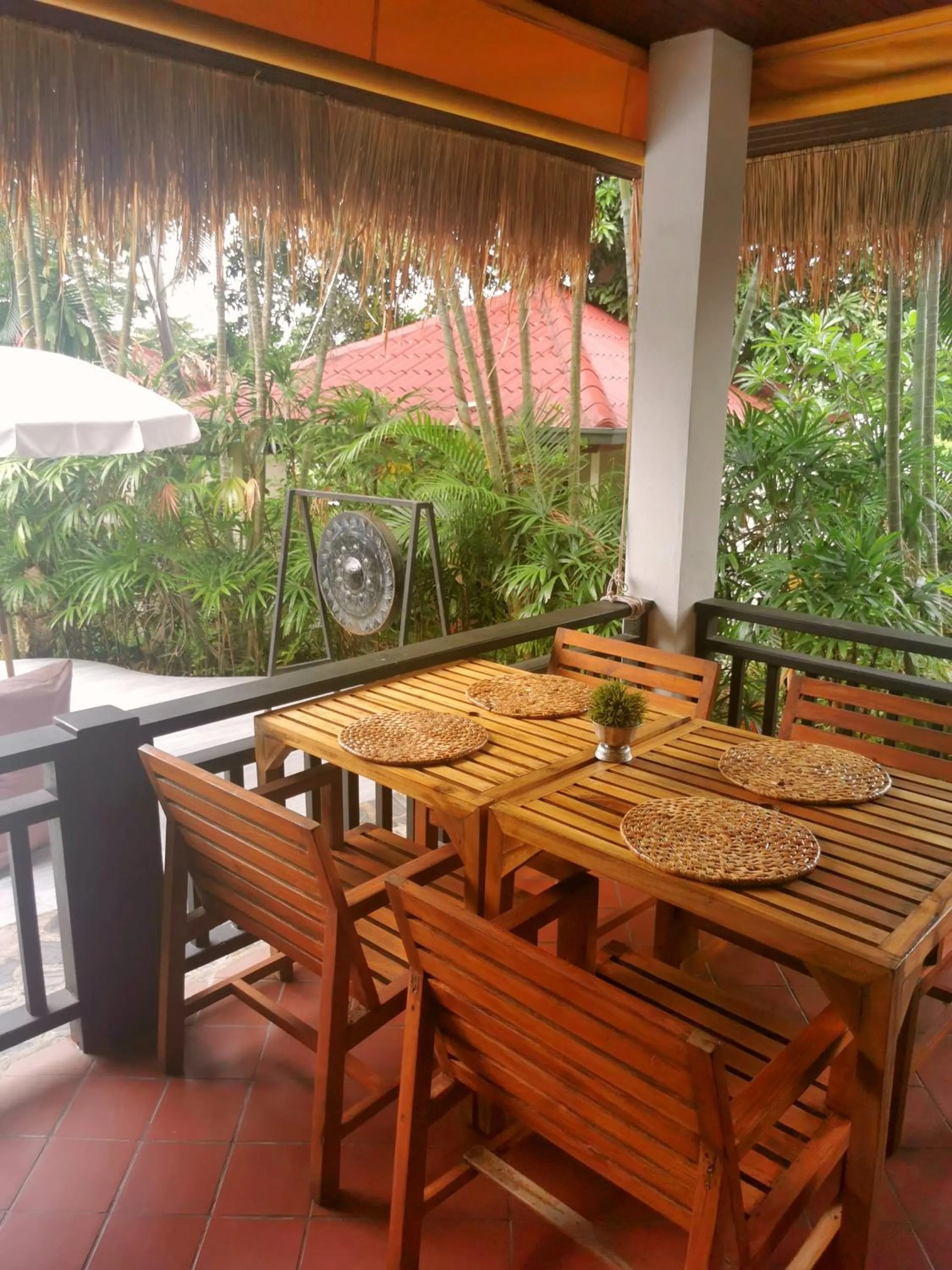 Seating area in Jade cottages