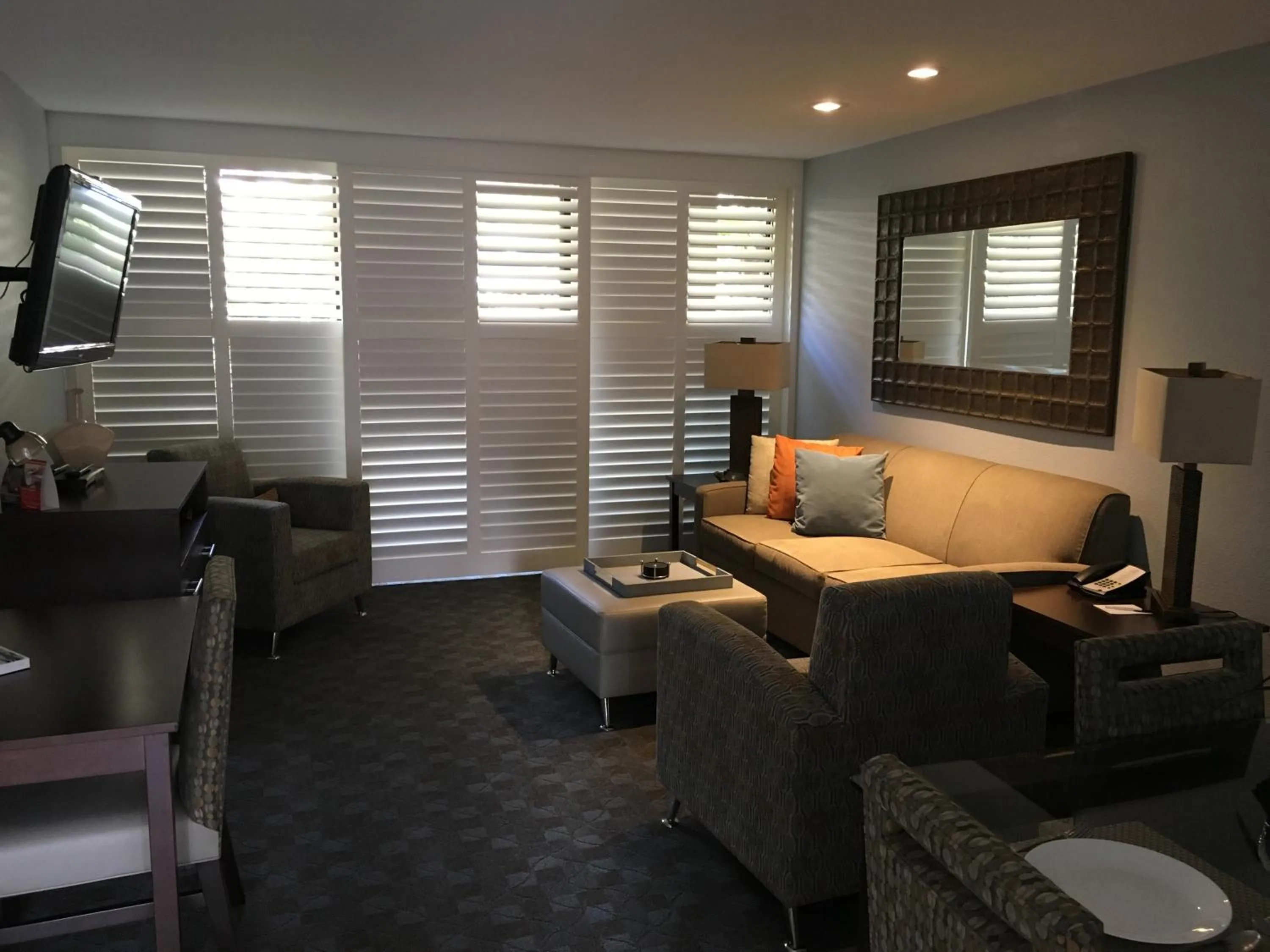 Living room in GetAways at Palm Springs Tennis Club