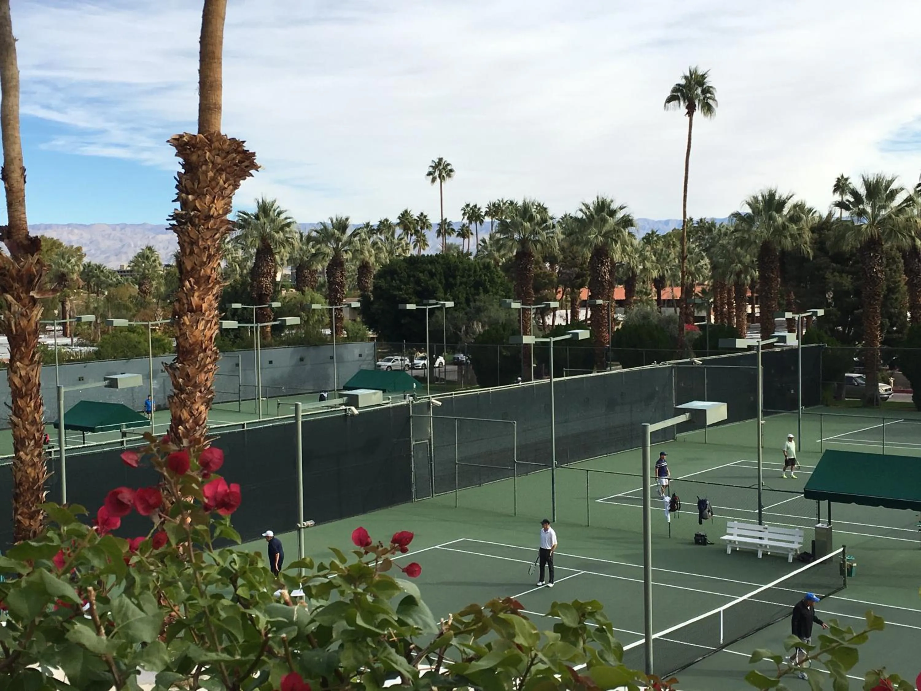 Tennis court in GetAways at Palm Springs Tennis Club