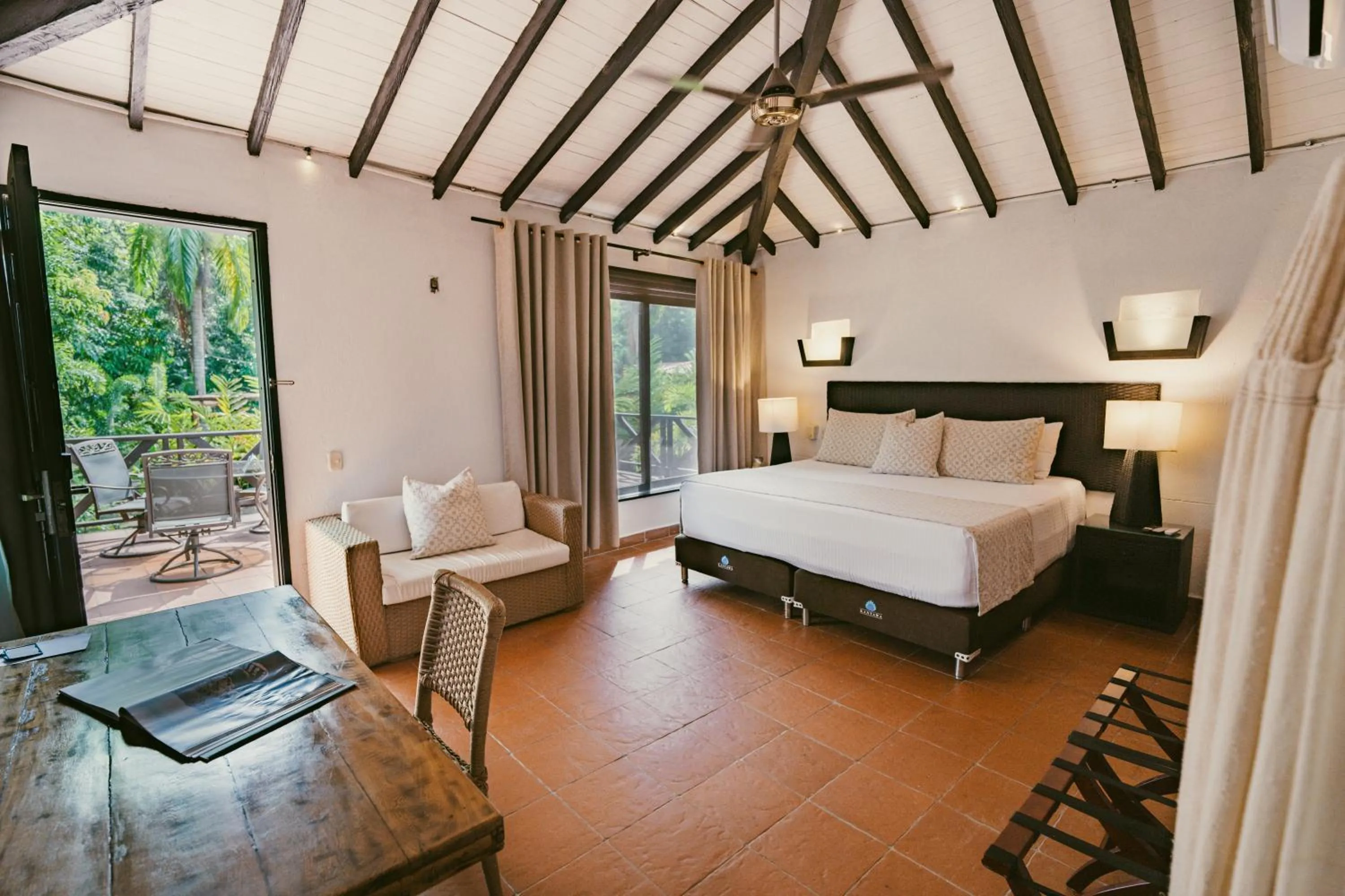 Balcony/Terrace, Bed in Kantawa Hotel & Spa