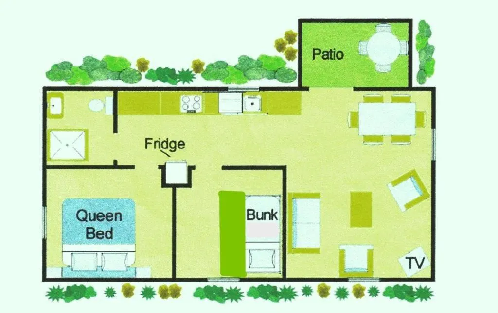 Floor plan in BIG4 Middleton Beach Holiday Park