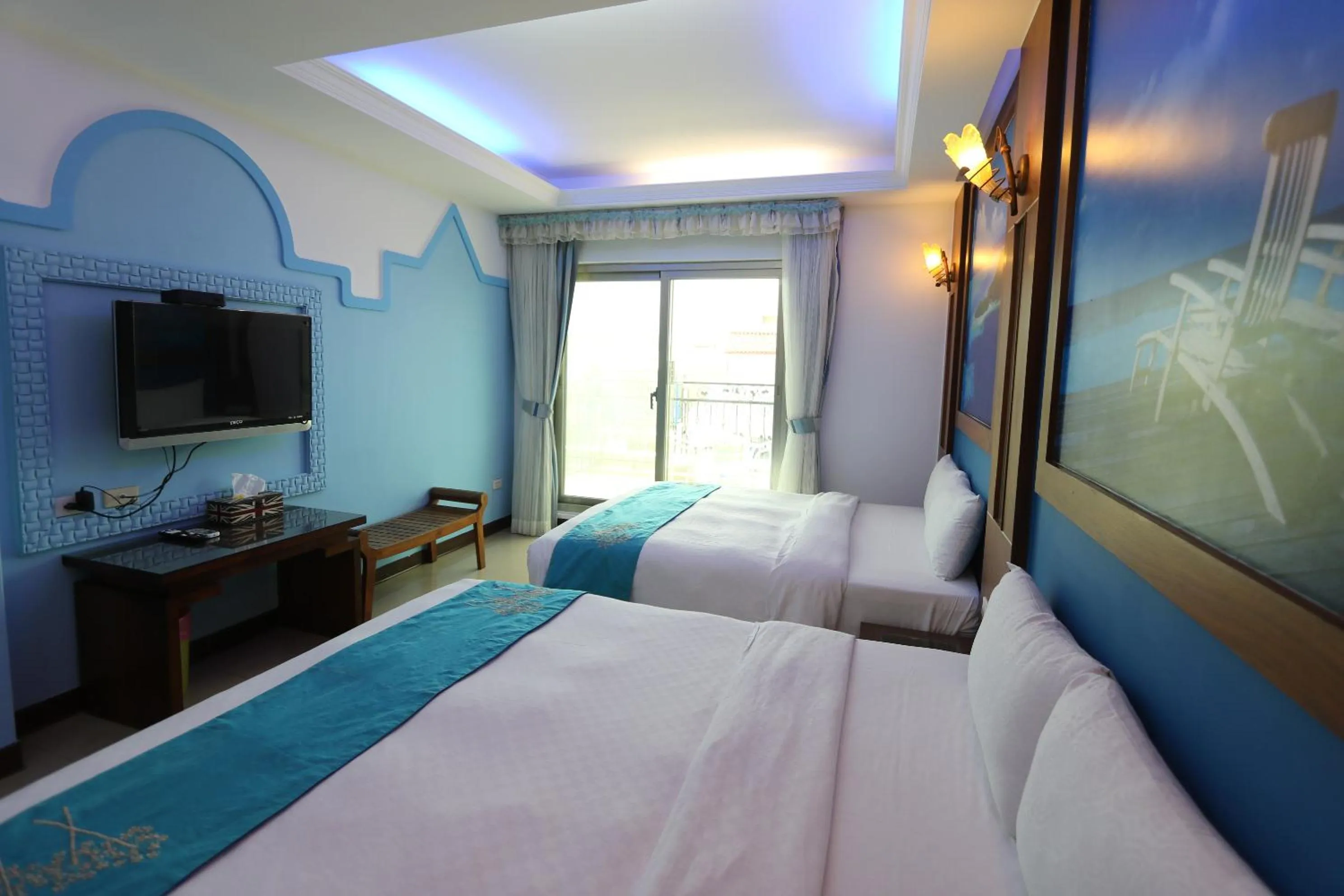 Photo of the whole room, Bed in Seashell Bay 墾丁貝殼灣