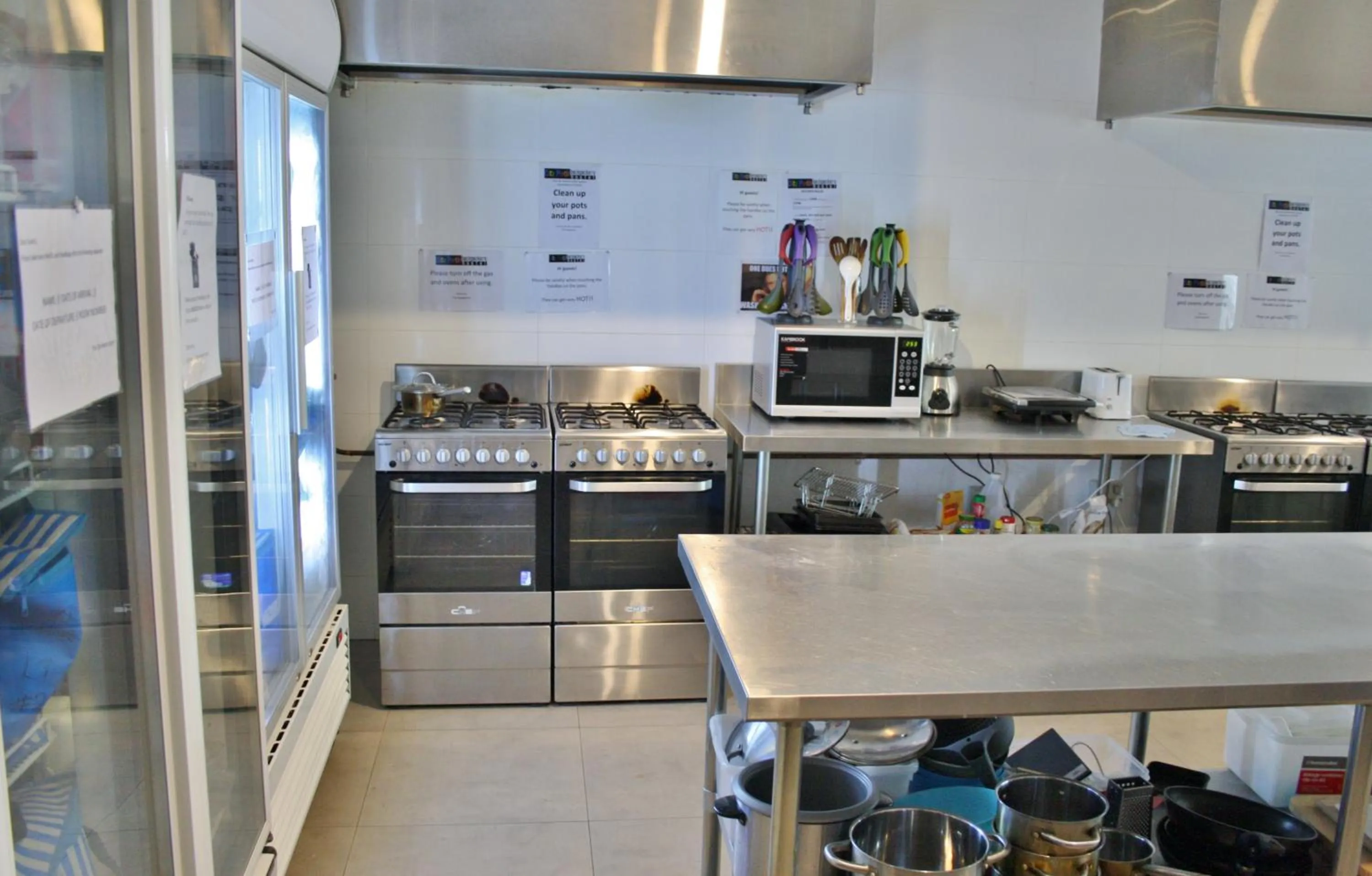 Communal kitchen in Quokka Backpackers Hostel Perth - note - Valid passport required to check in