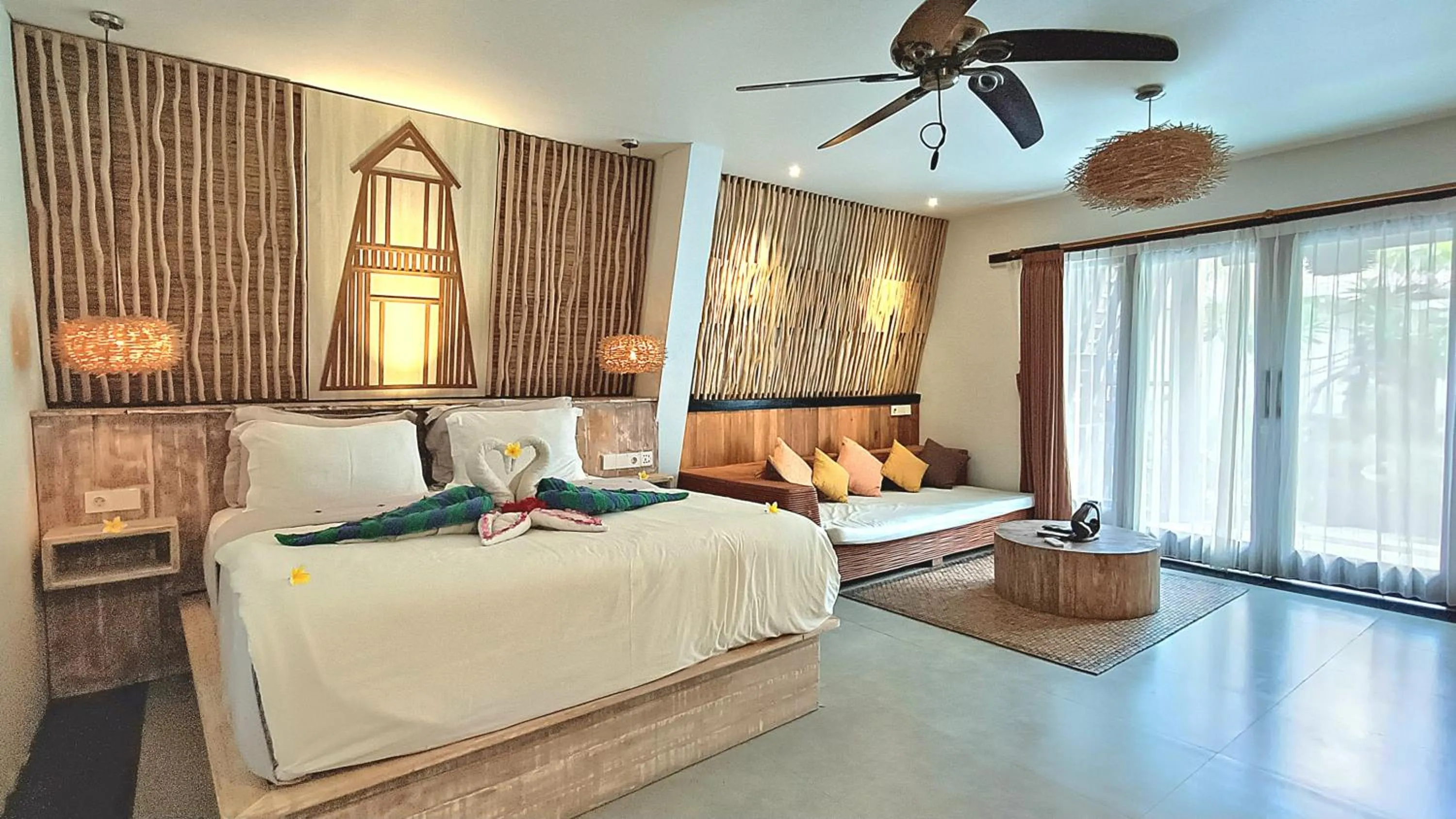 Bed in Kies Villas Lombok