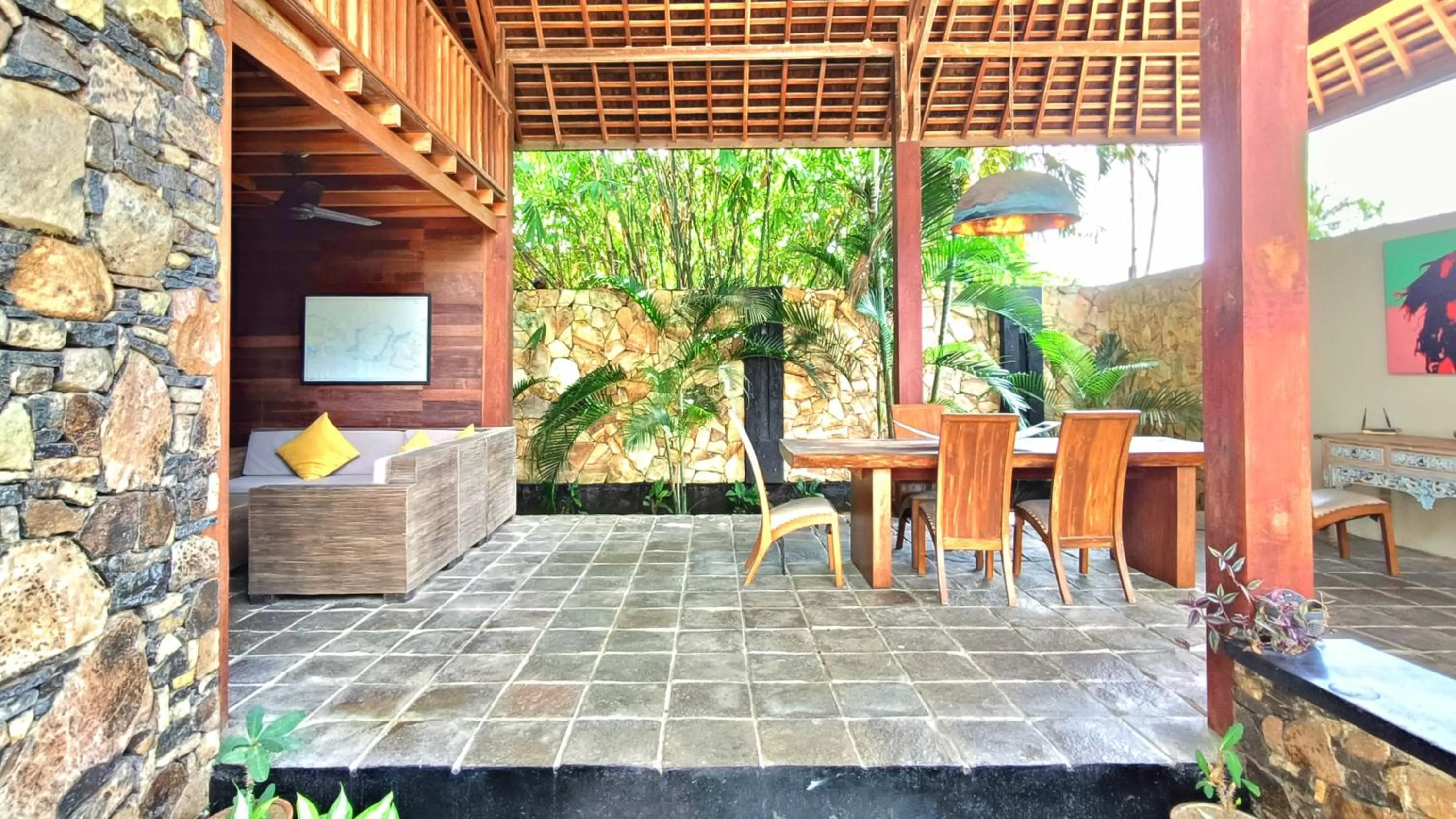 Seating area in Kies Villas Lombok
