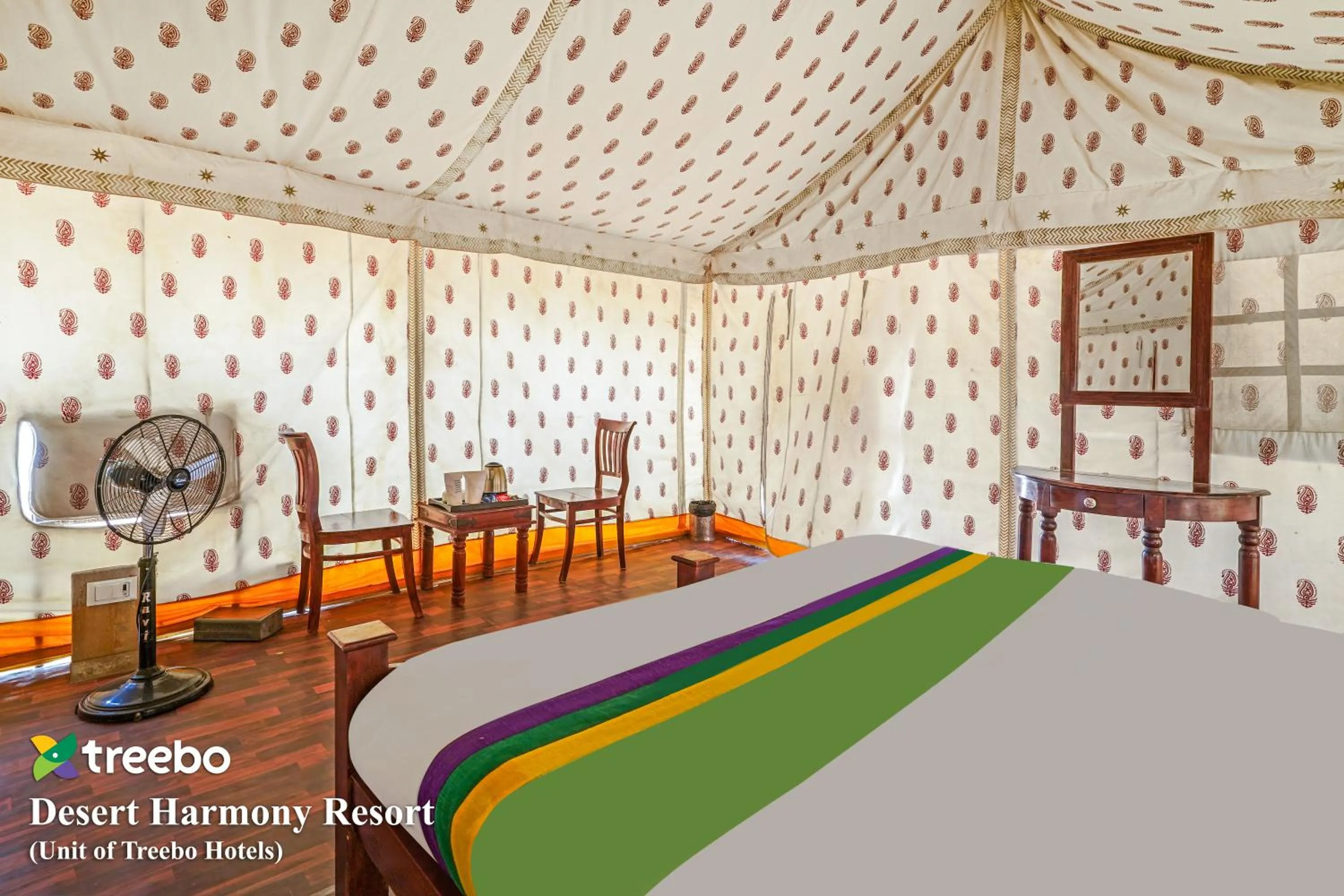 Bedroom, Bed in Treebo Desert Harmony Camp