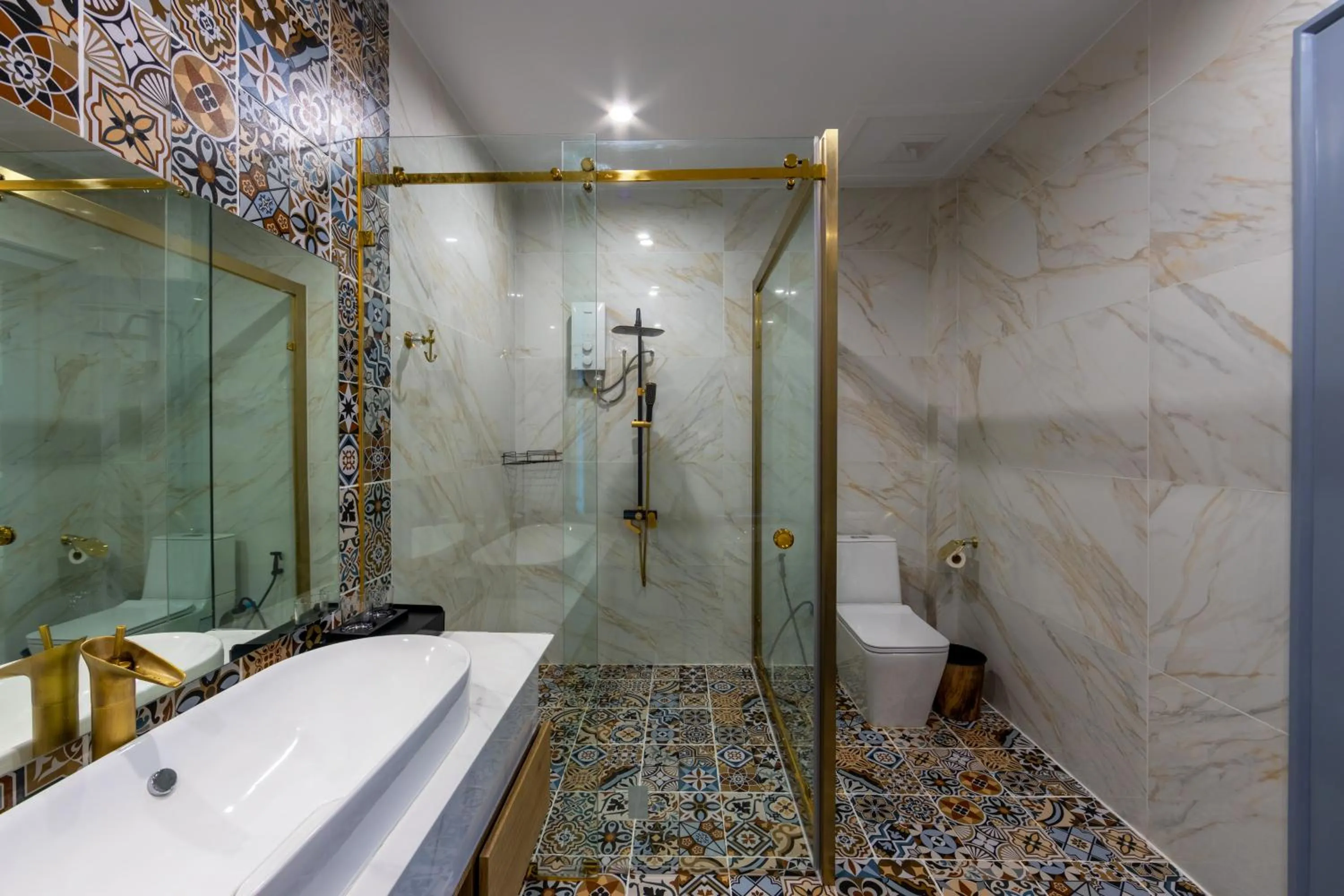 Bathroom in SS Villa & Resort