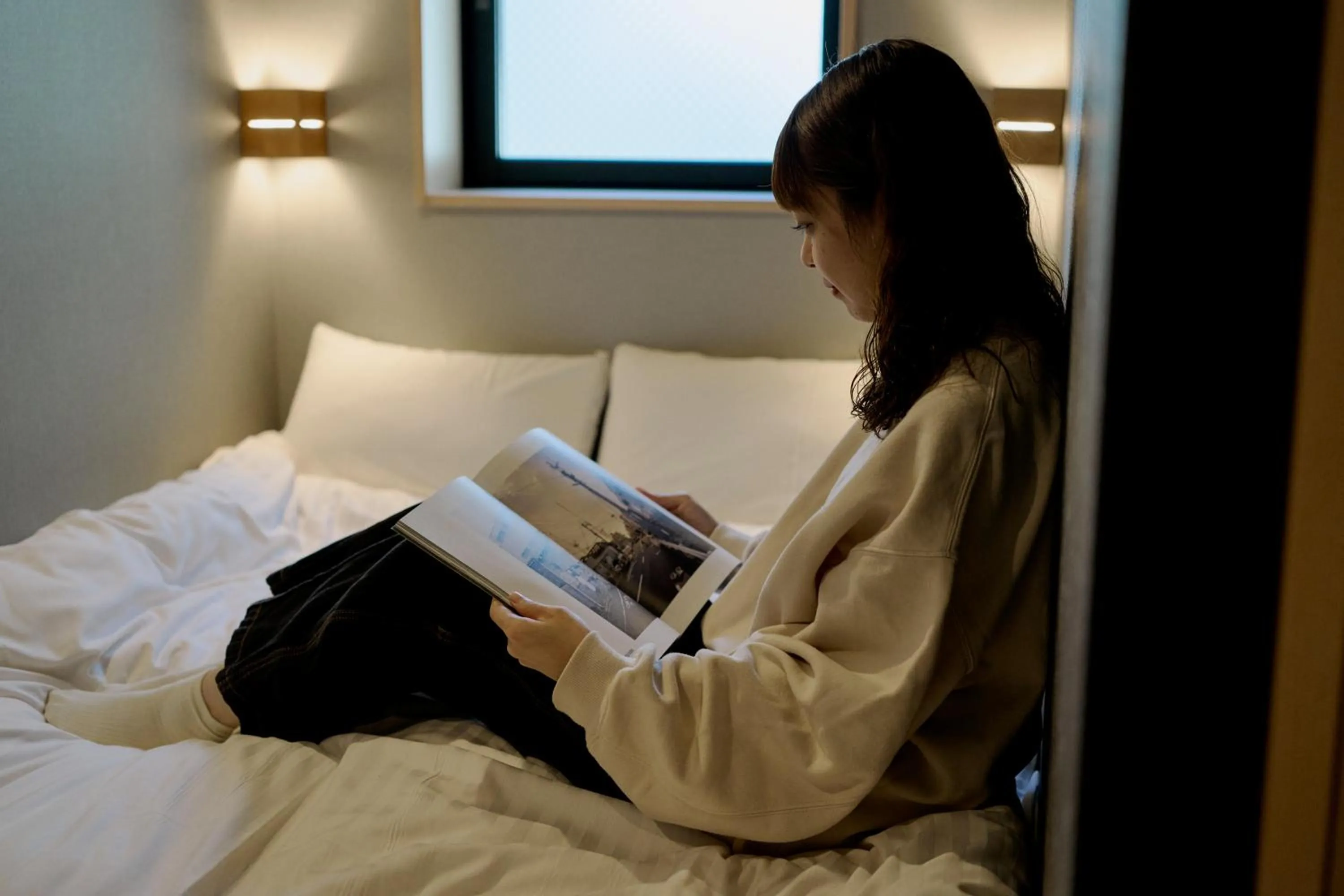 Bedroom, Bed in Boxi Hakata 1