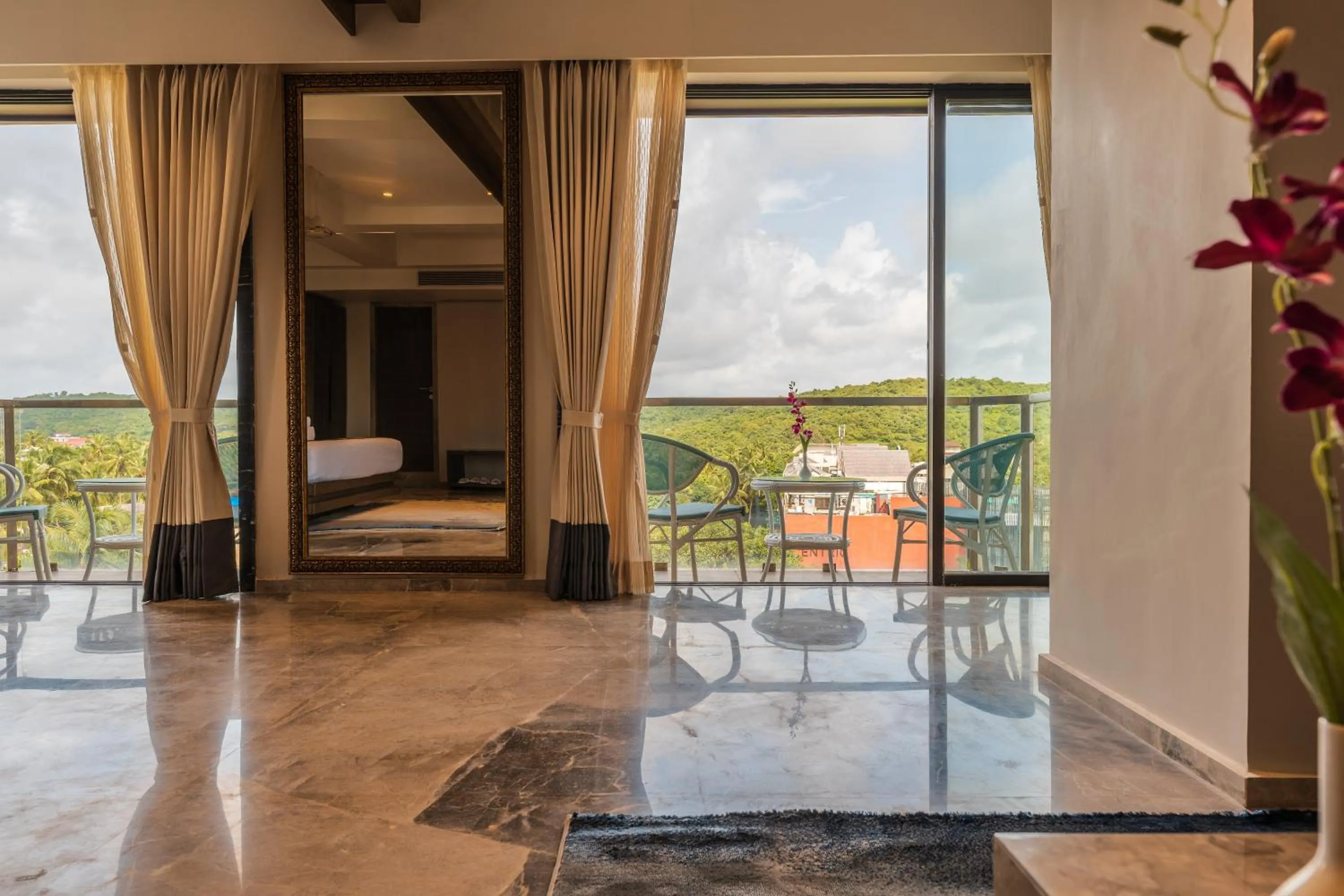 View (from property/room), Bed in Regenta Central Imperial Candolim Goa