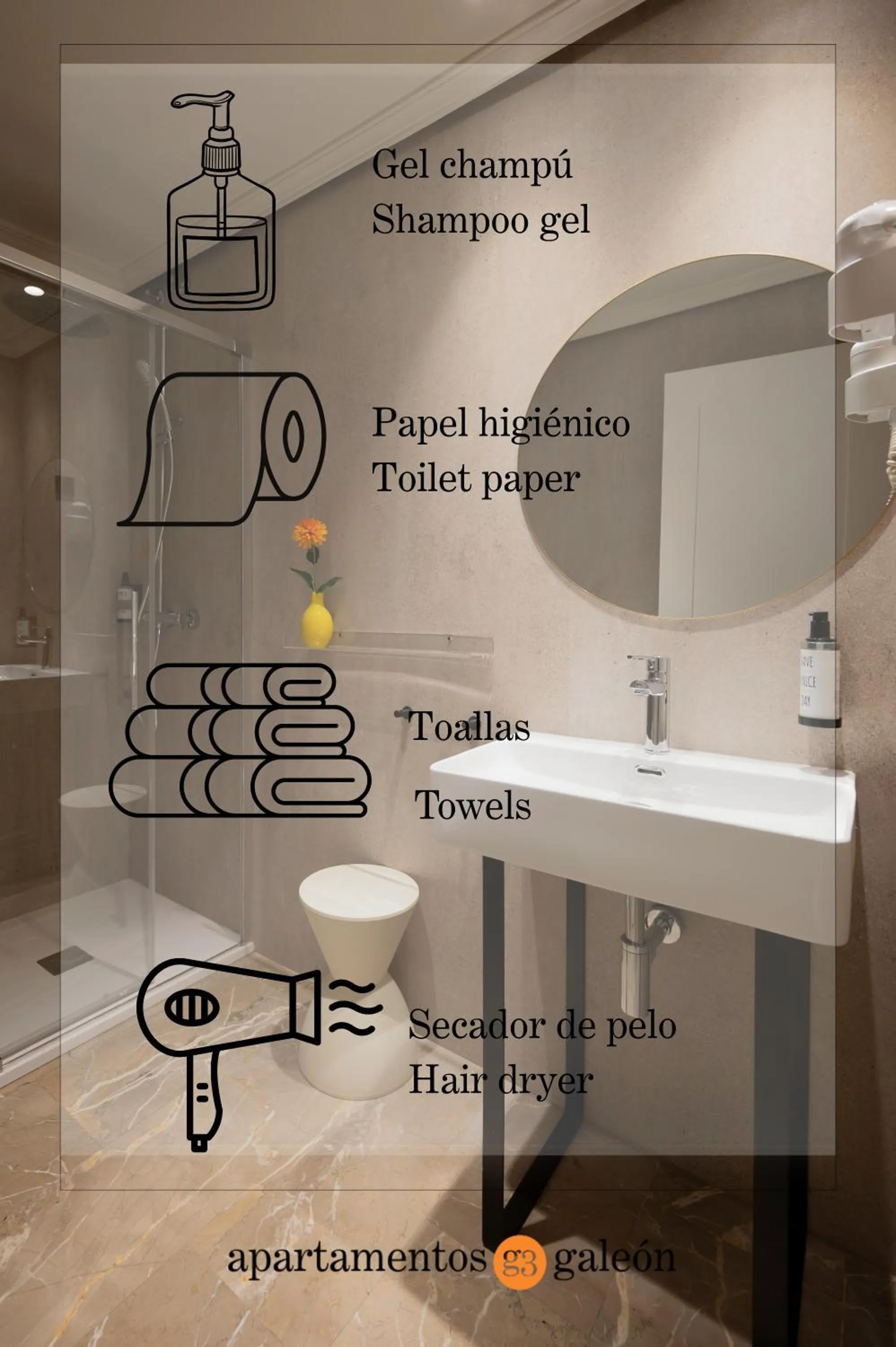 Bathroom in Apartamentos G3 Galeon