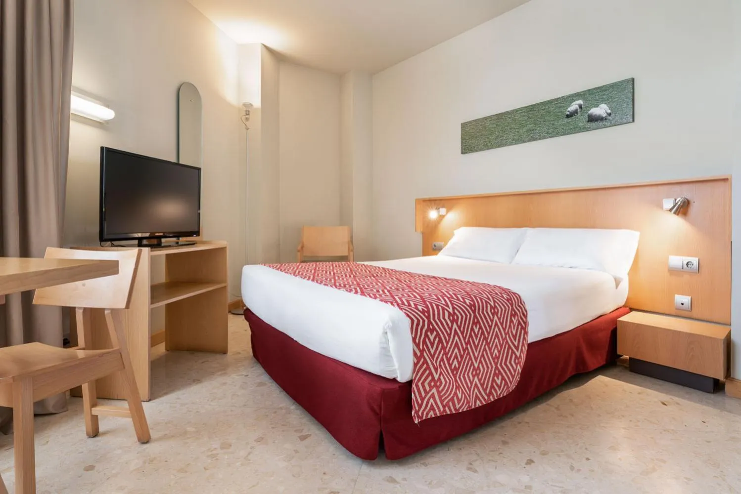 Bedroom, Bed in Aparthotel Exe Campus San Mamés