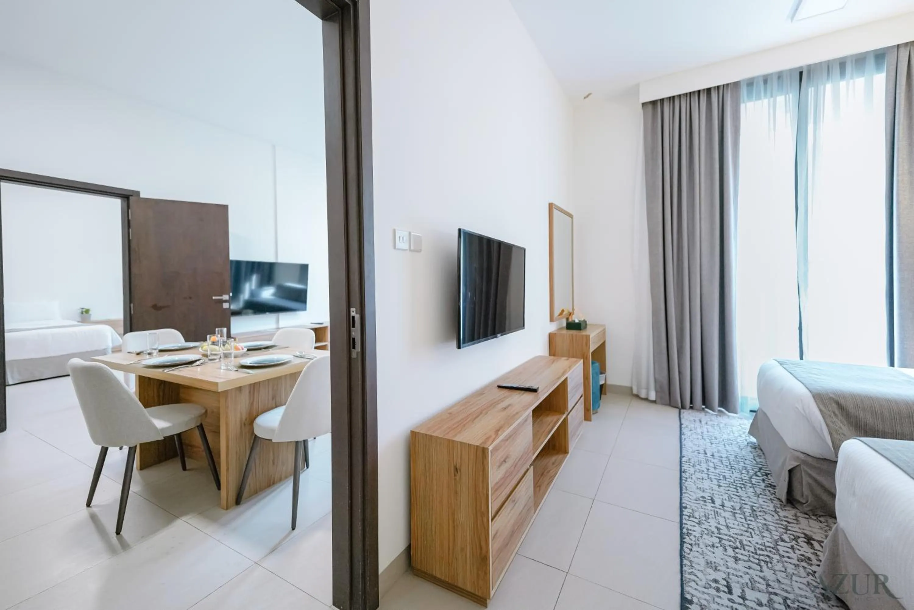 Bed in Azur Regency Hotel Apartments