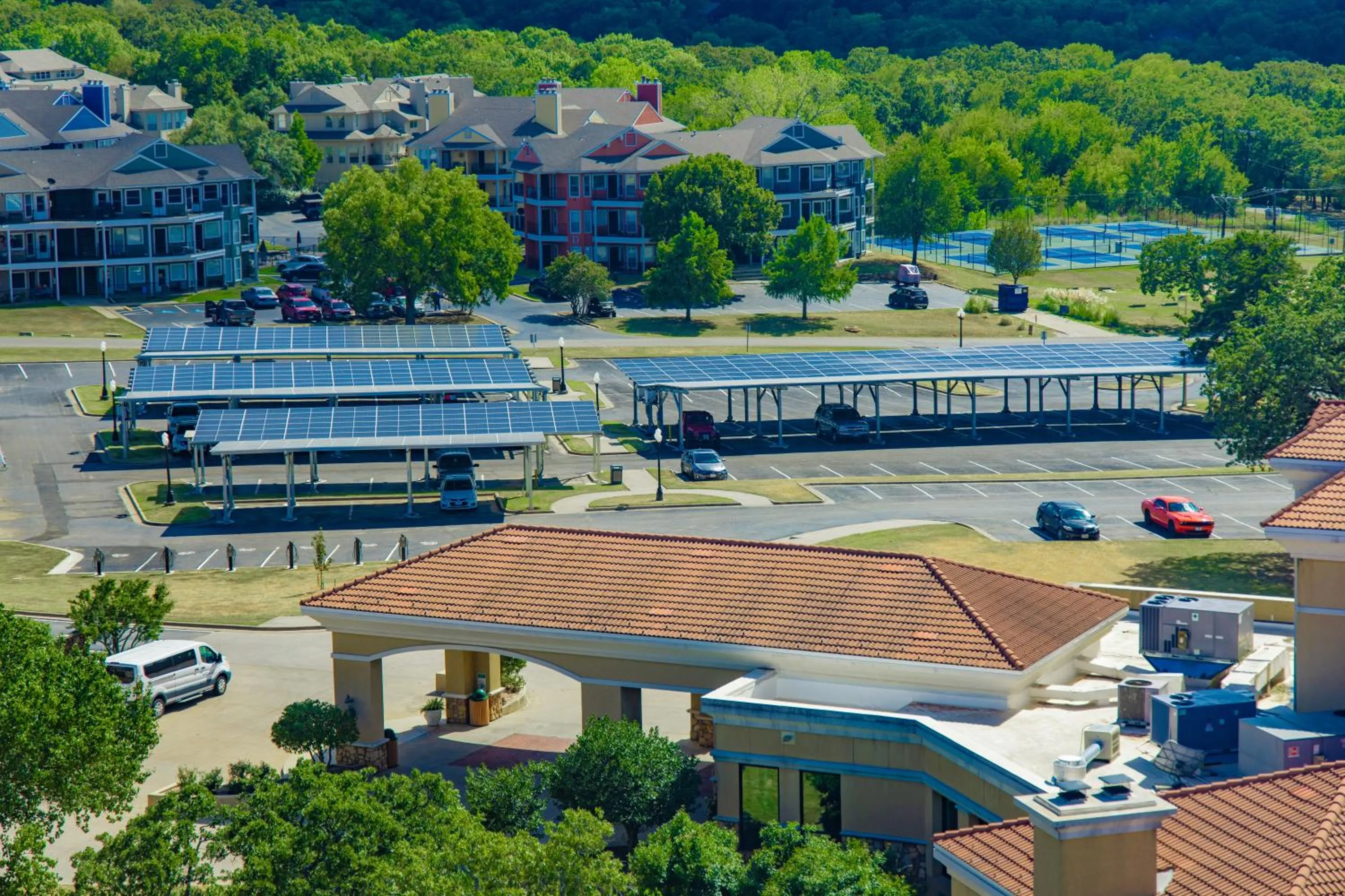 Parking in Tanglewood Resort on Lake Texoma, an Ascend Collection Resort
