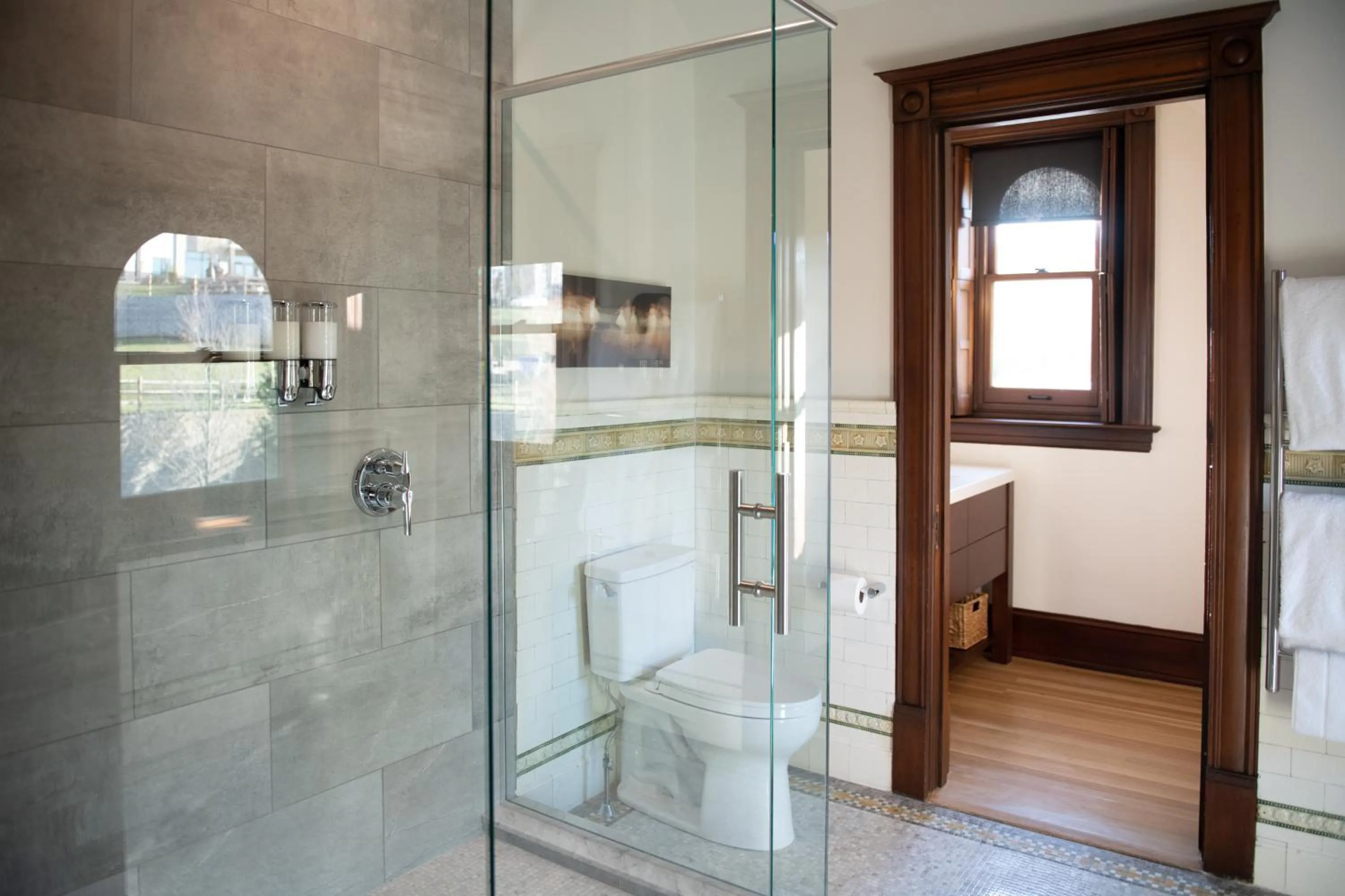 Shower in Wilbur Mansion