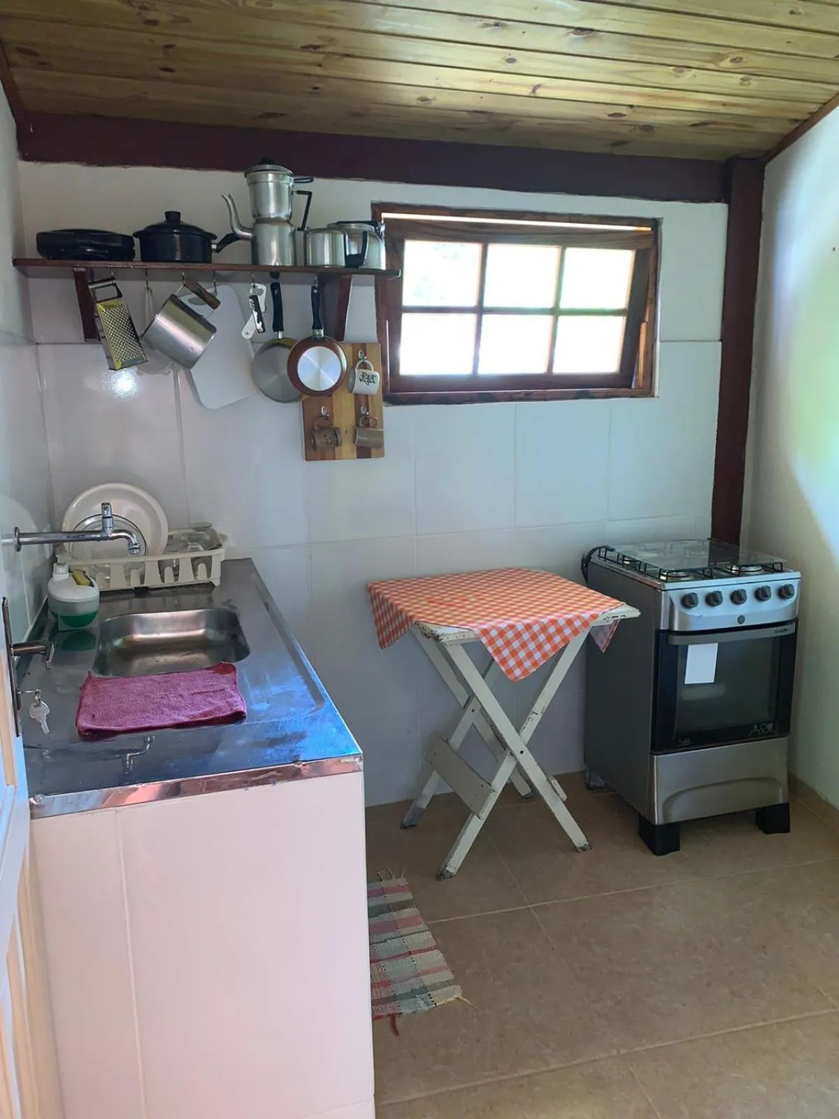 Kitchen or kitchenette in Pitanga Ilha Grande