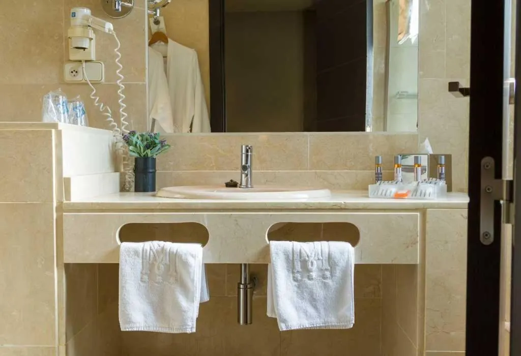 Toilet in Hotel Moderno Puerta del Sol