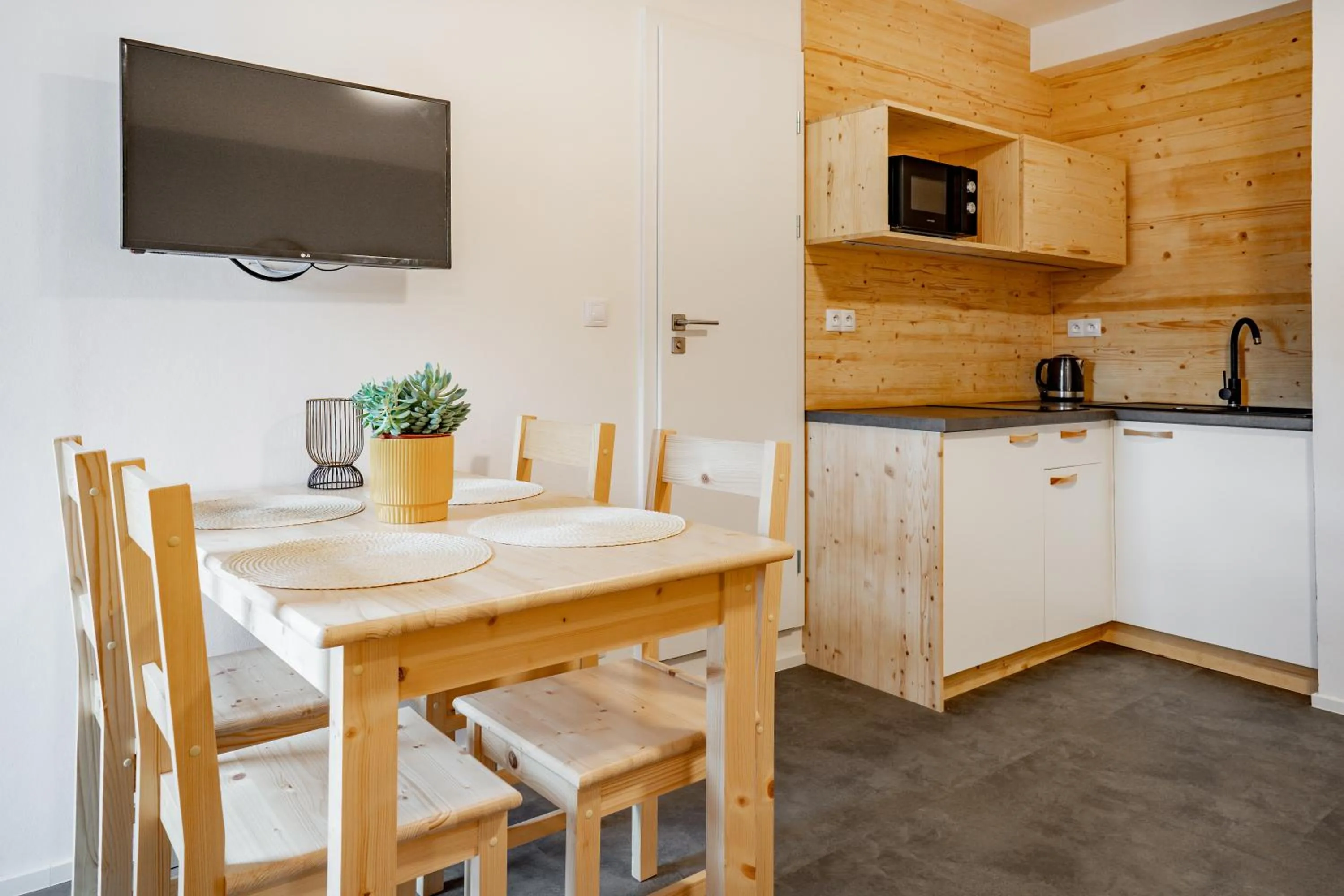 Kitchen or kitchenette in Apartmány NONE