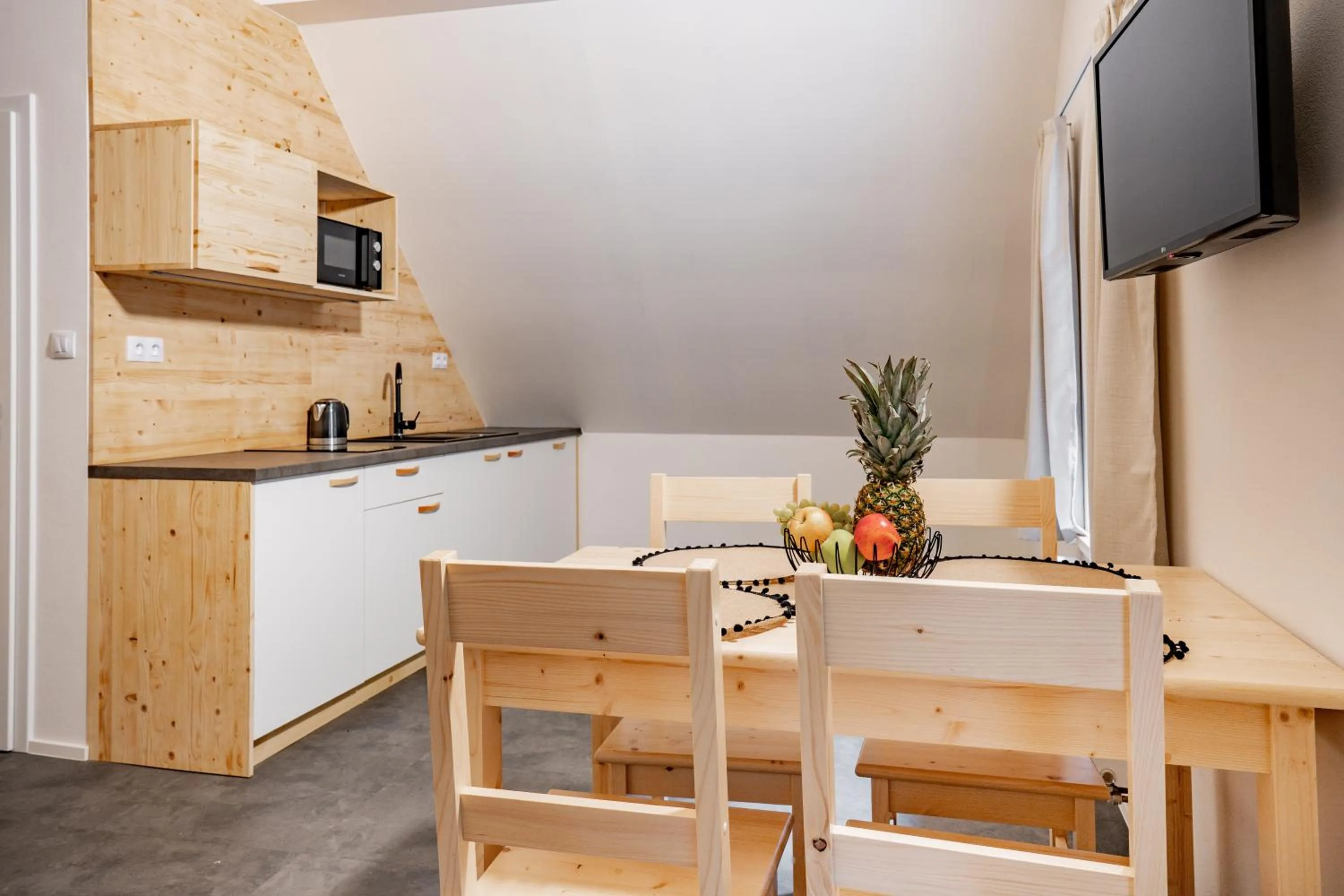 Kitchen or kitchenette in Apartmány NONE