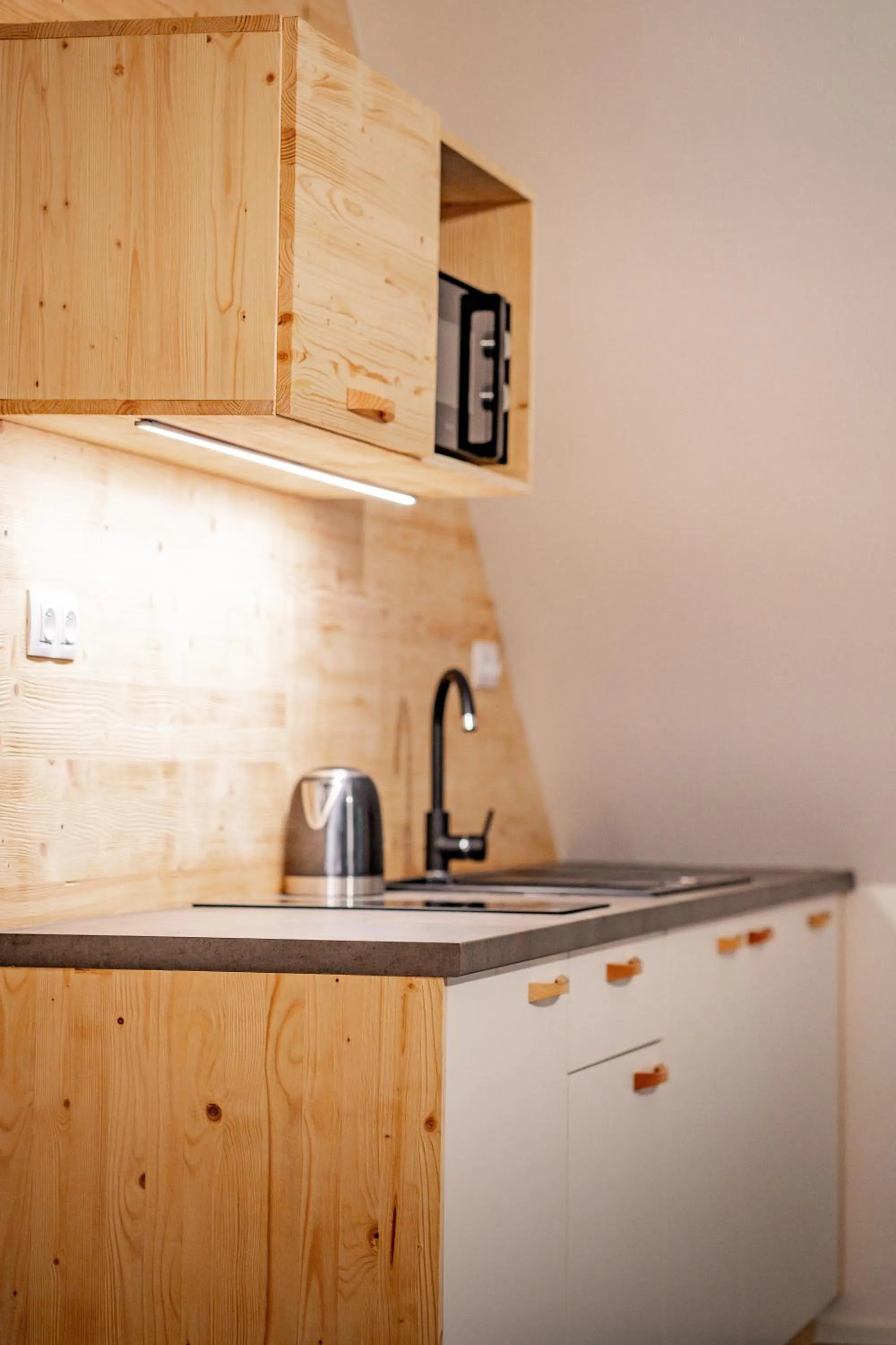 Kitchen or kitchenette in Apartmány NONE