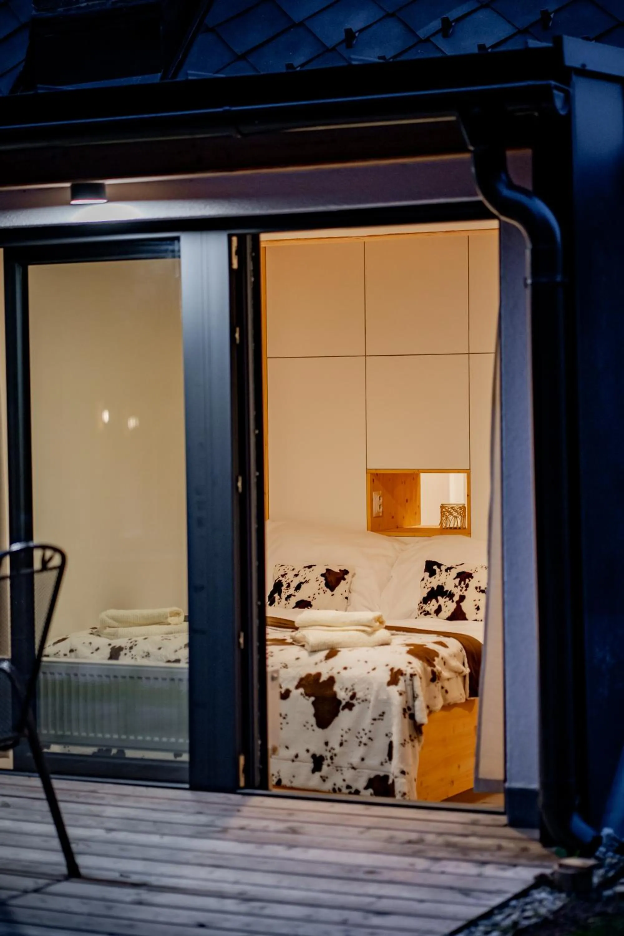 Balcony/Terrace, Bed in Apartmány NONE