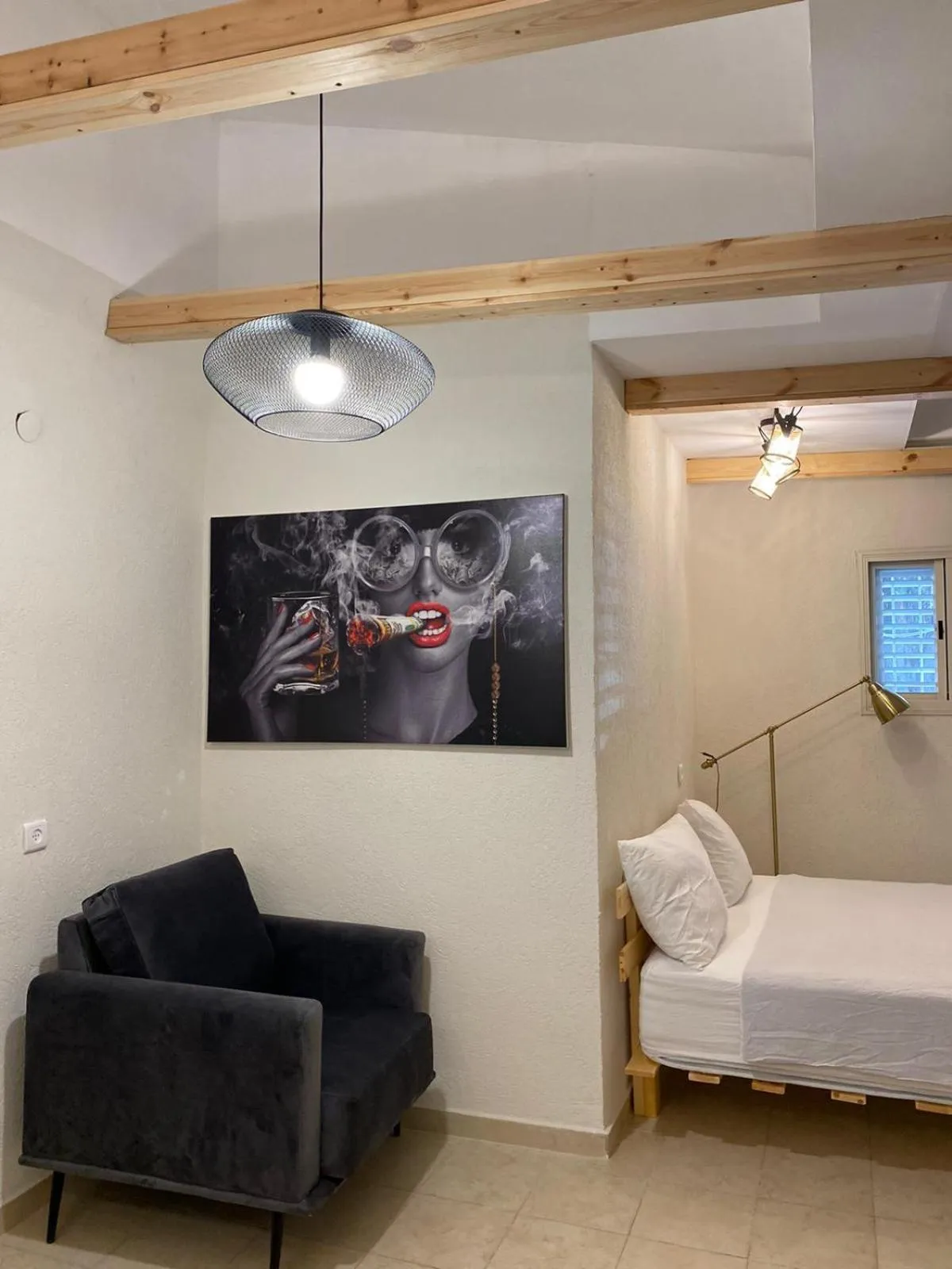 Bedroom, Bed in Maya Guest House - German Colony & Baháí Gardens, Haifa