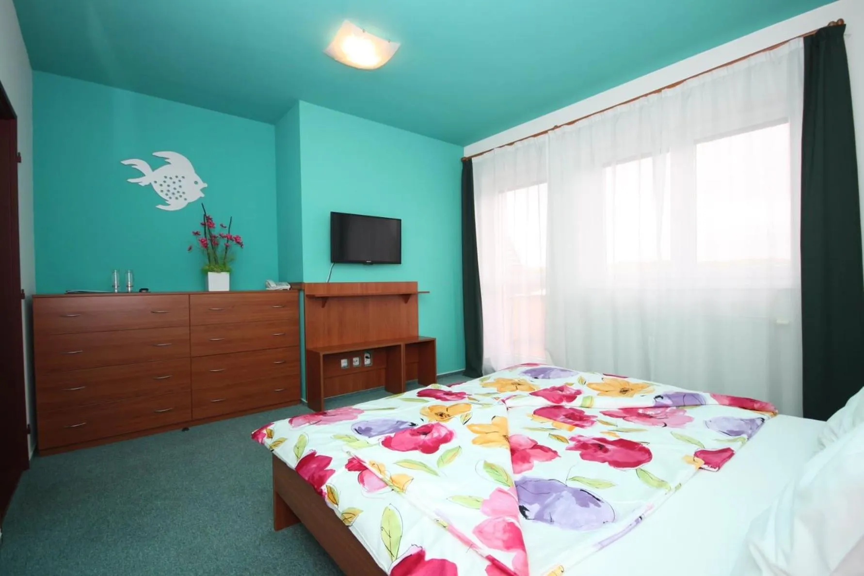 Bedroom, Bed in Apartmány, Penzion, Wellness U zlaté rybky