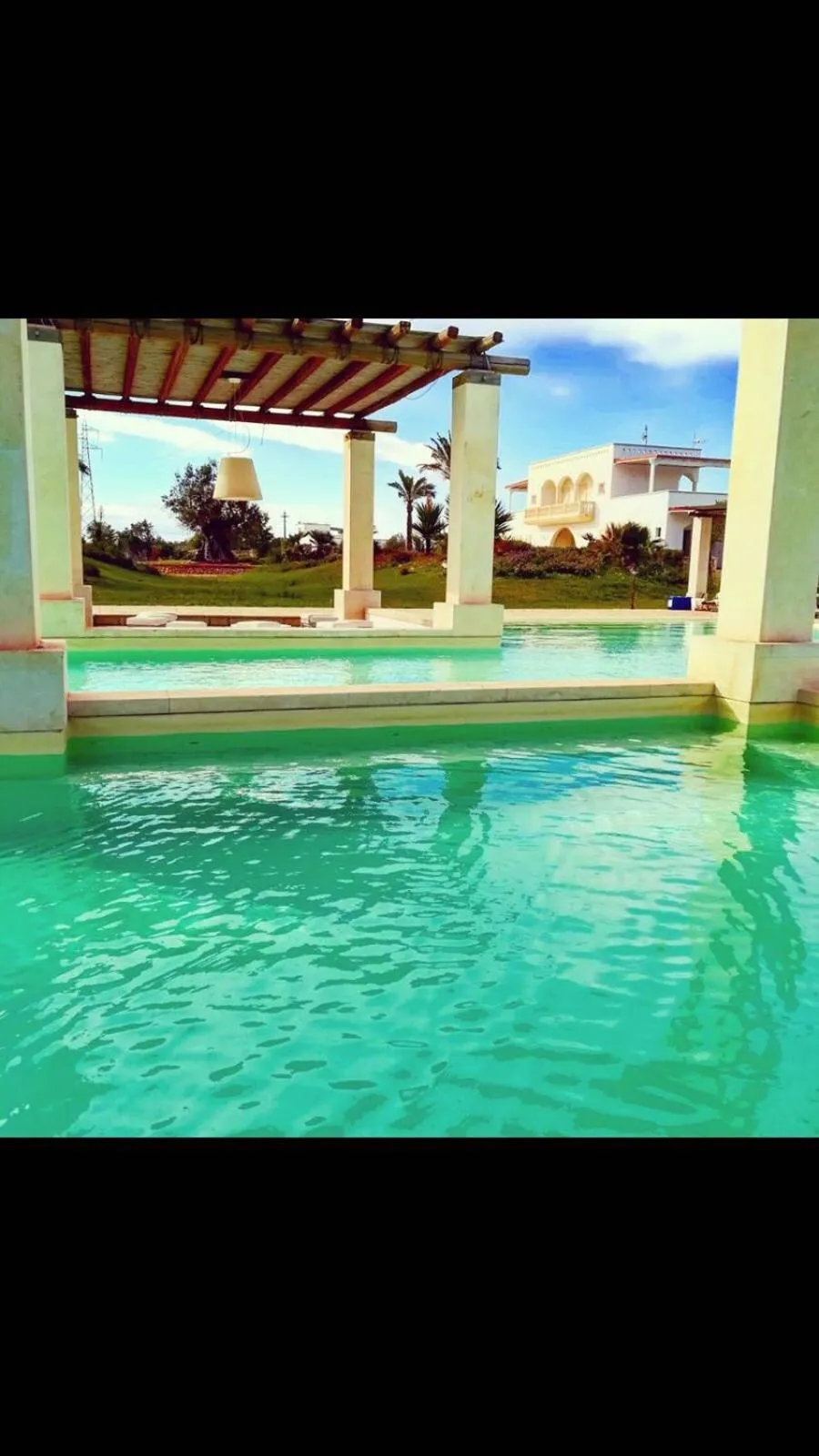 Pool view in Borgo Rosso Terra
